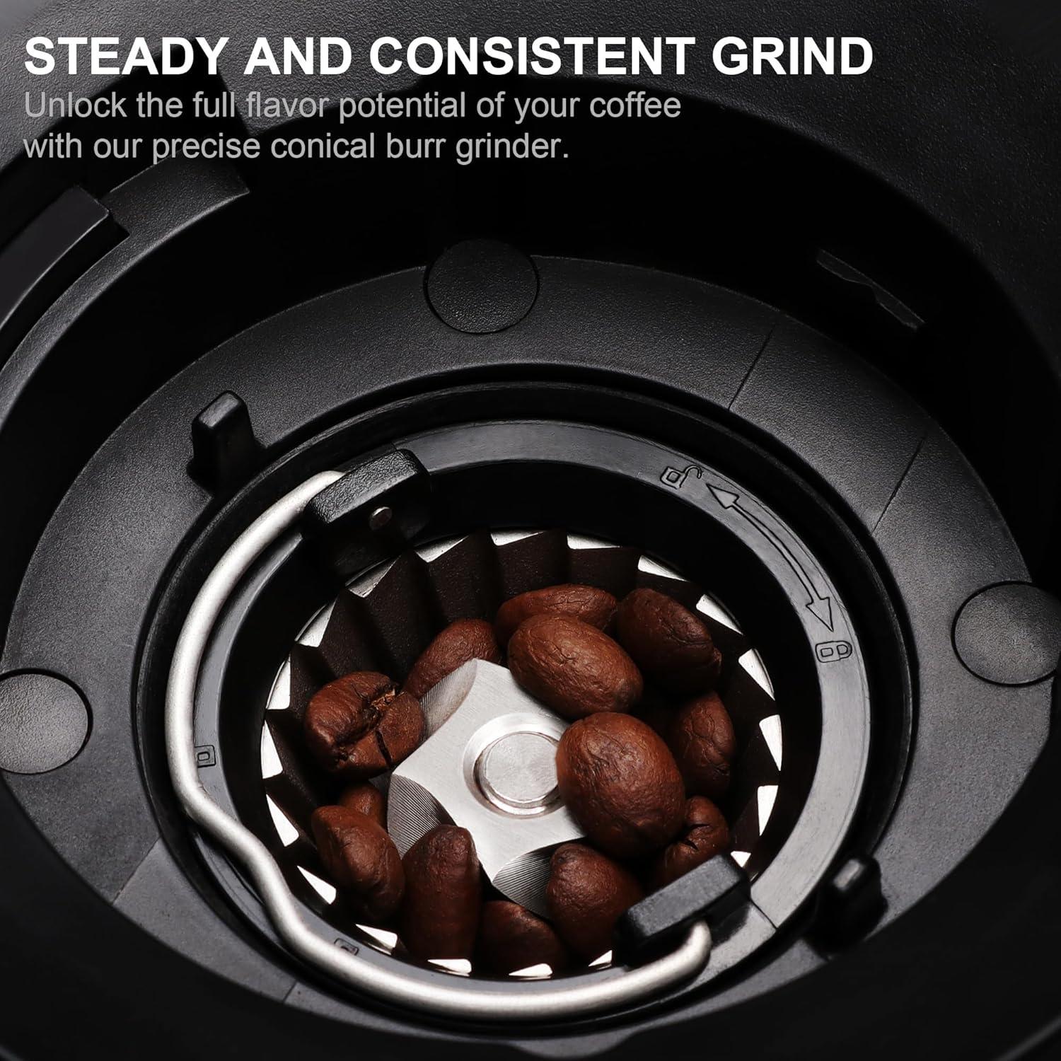 Molinillo de Café Eléctrico Biolomix BG706, 30 Ajustes, Pantalla LCD