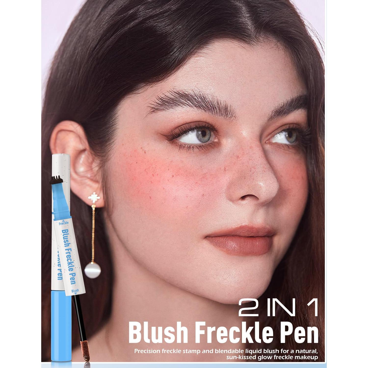 Bolígrafo 2 en 1 Rubor Líquido y Sello de Pecas Wugbc