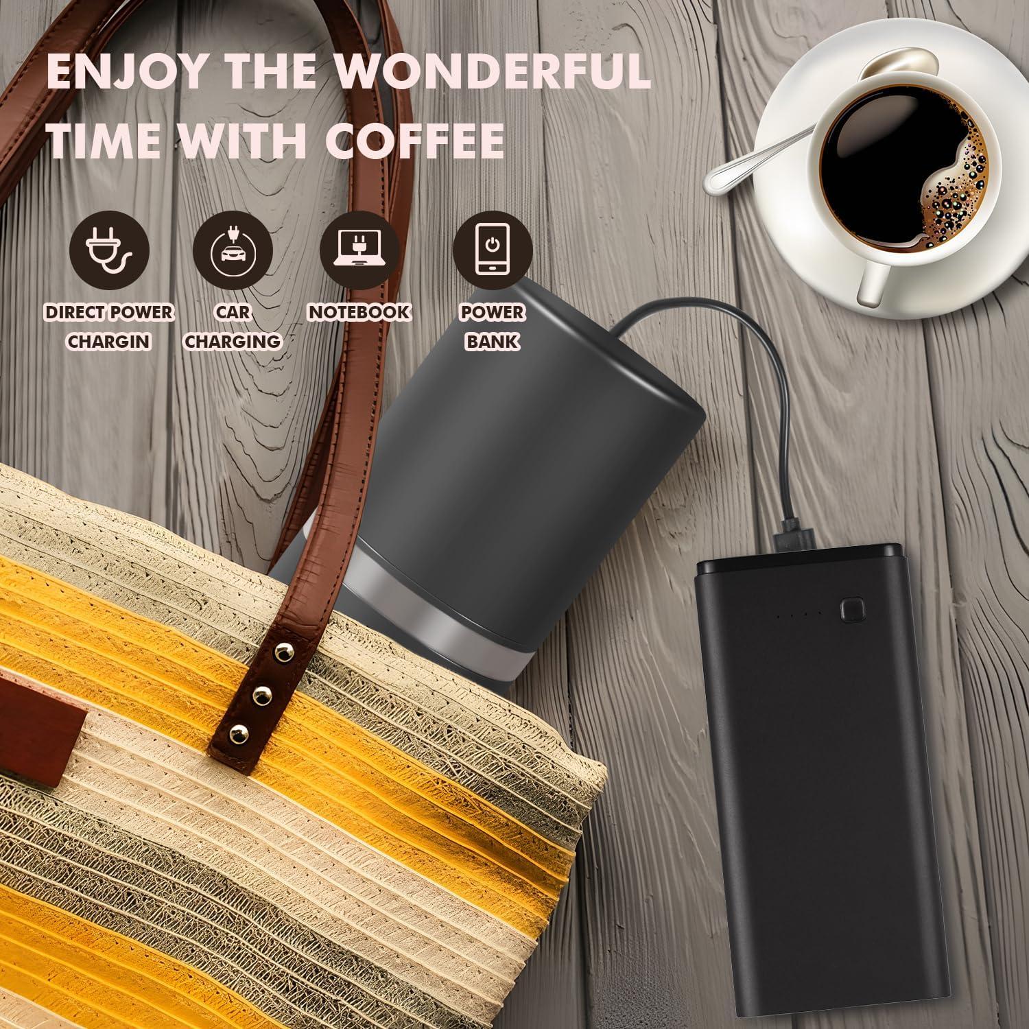 Molino de Café Eléctrico TDFCBFSAIL Portátil Titanio 45 Niveles