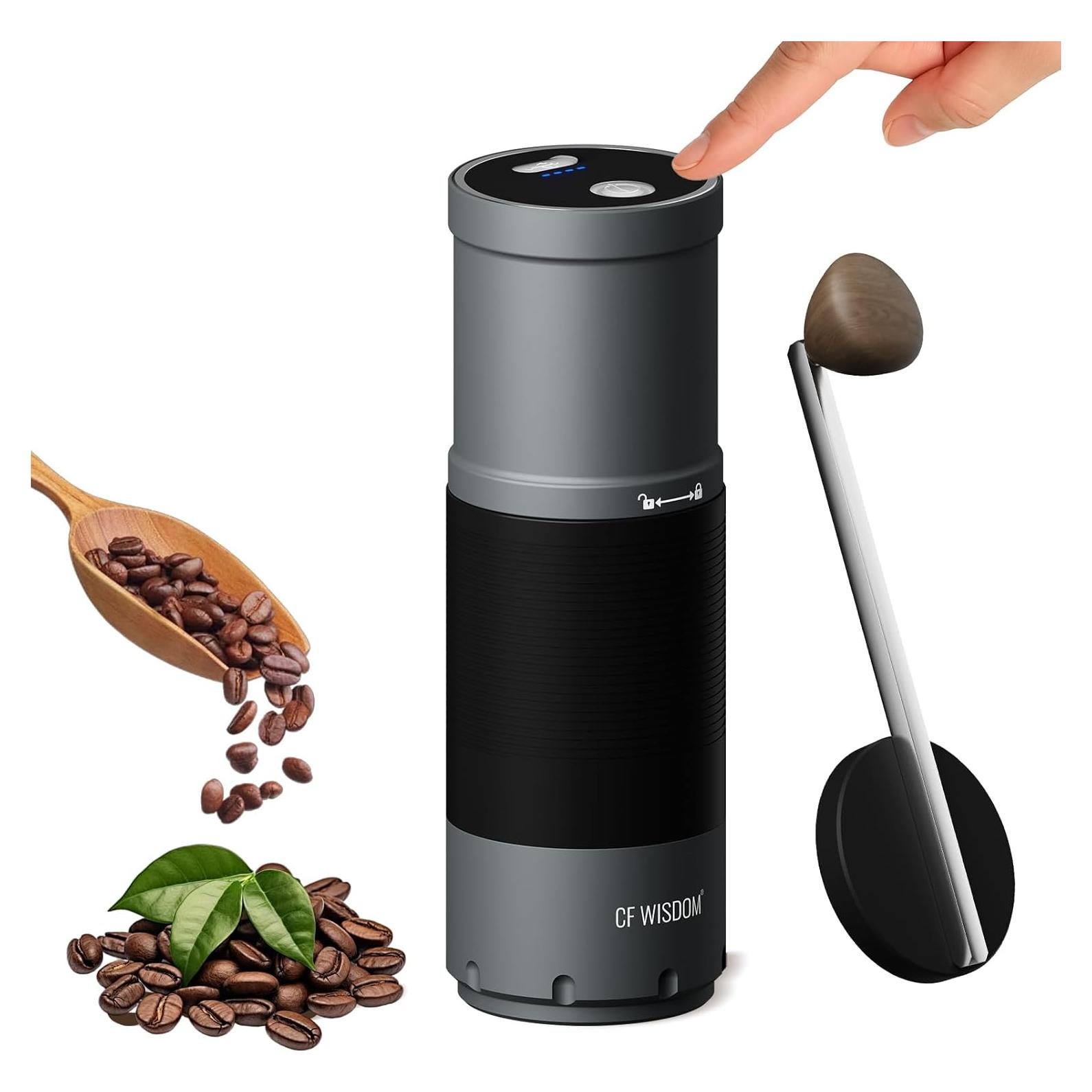 Molino de café eléctrico portátil CF WISDOM 800mAh ajustable