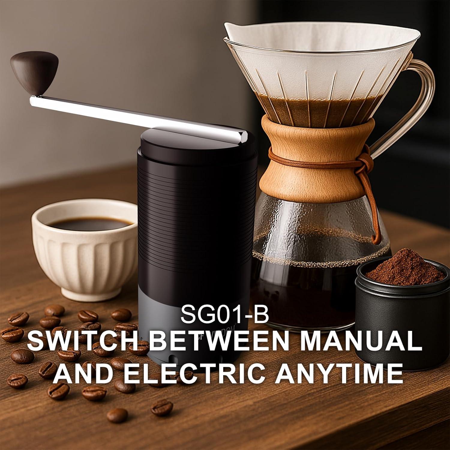 Molino de café eléctrico portátil CF WISDOM 800mAh ajustable