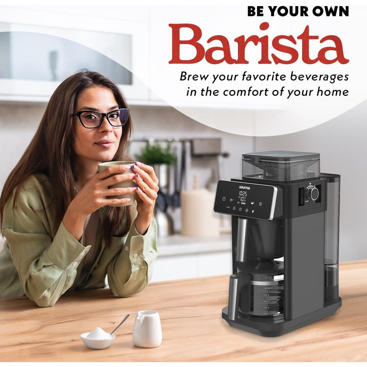 Cafetera Gourmia GCM3130 de 10 Tazas con Molinillo Integrado