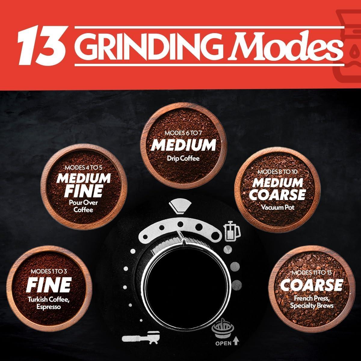 Cafetera Gourmia GCM3130 de 10 Tazas con Molinillo Integrado