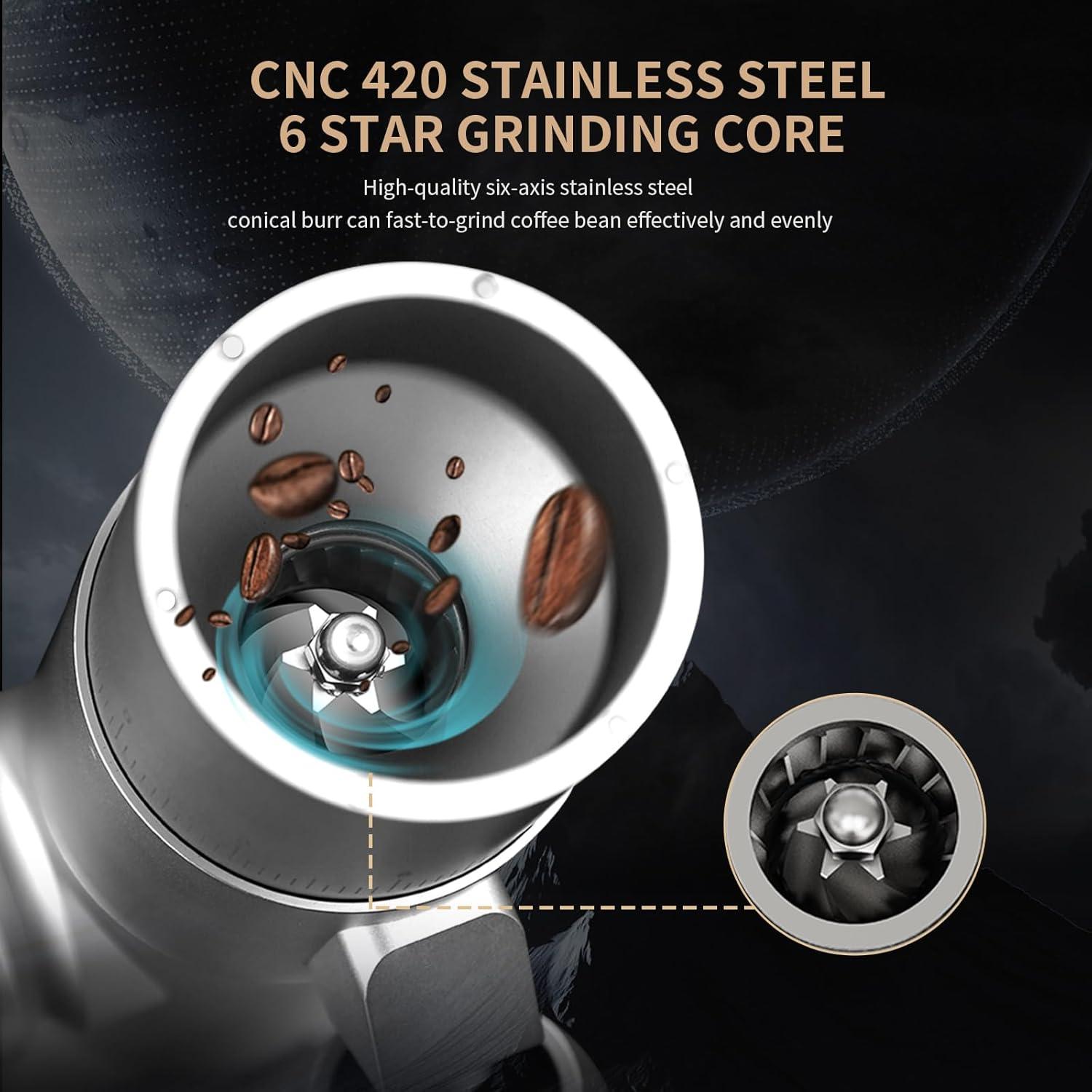 Molino de Café Eléctrico Bincoo BC-DM01 30g 38mm Cónico