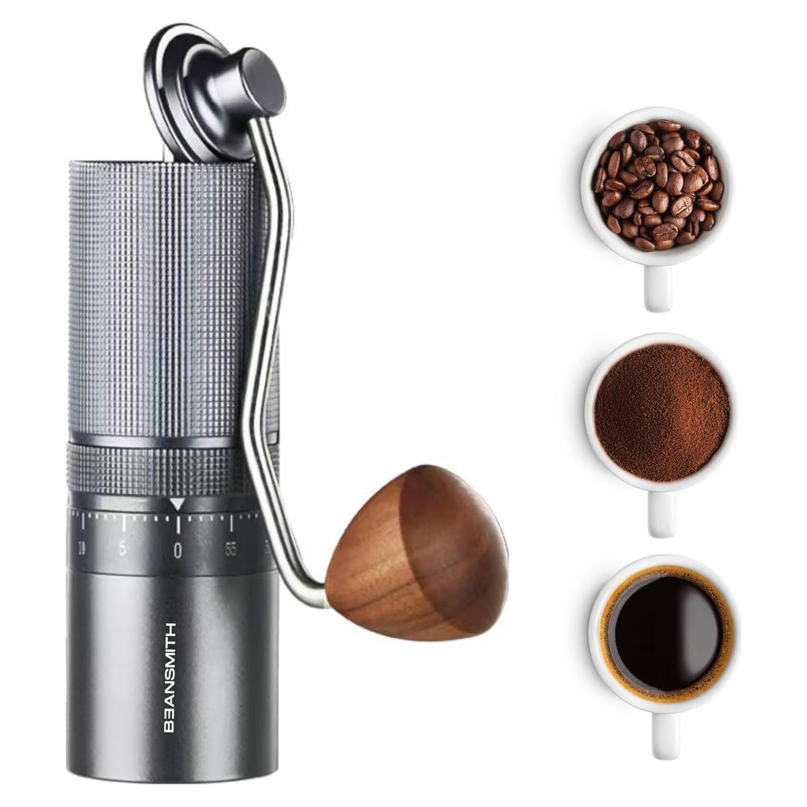Molinillo de Café Manual Beansmith M1 - Acero Inoxidable, 30g