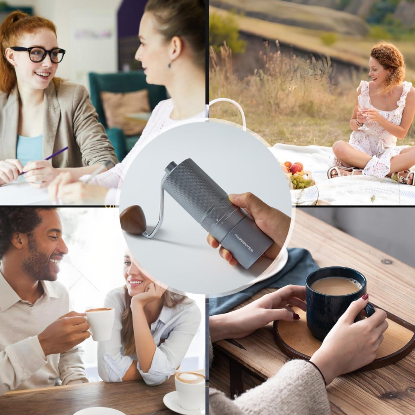 Molinillo de Café Manual Beansmith M1 - Acero Inoxidable, 30g