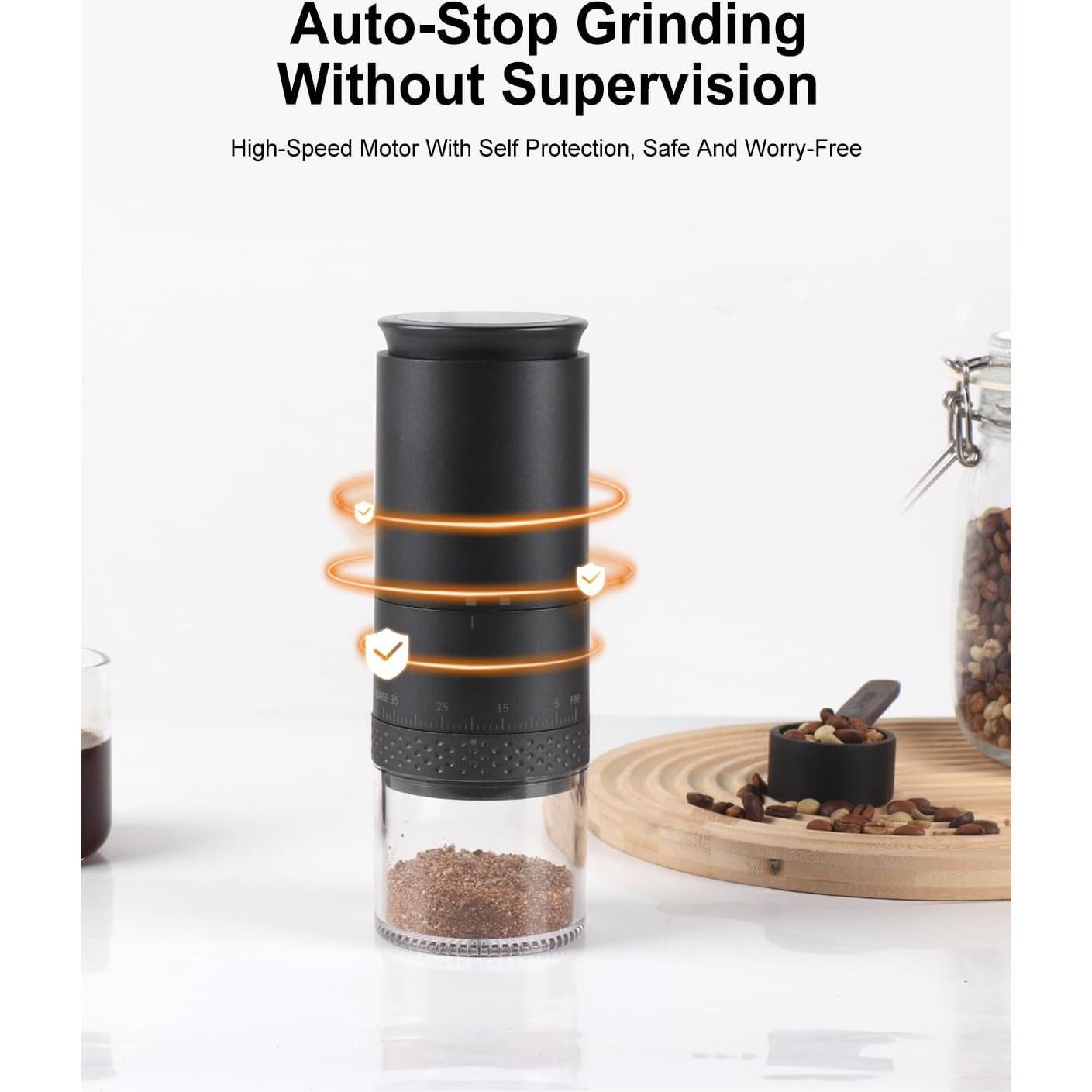 Molino de Café Eléctrico Lamido Portátil Acero Inoxidable 420