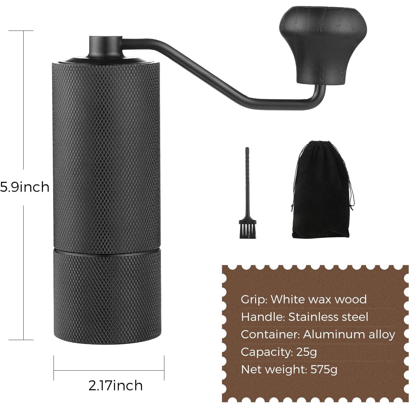 Molino de Café Manual Warmthmaster de Acero Inoxidable 25g