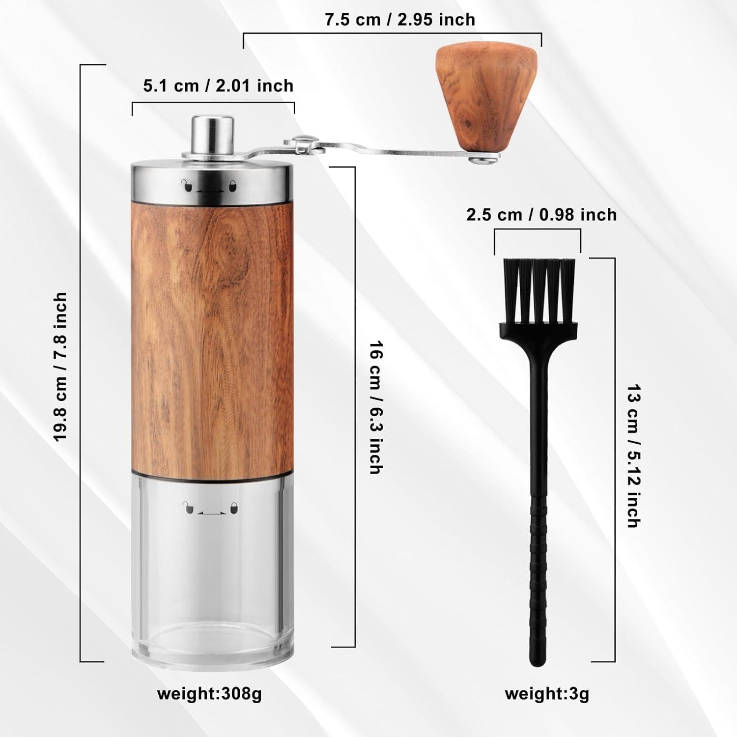 Molinillo de Café Manual Iwpsttrk Acero Inoxidable 331g