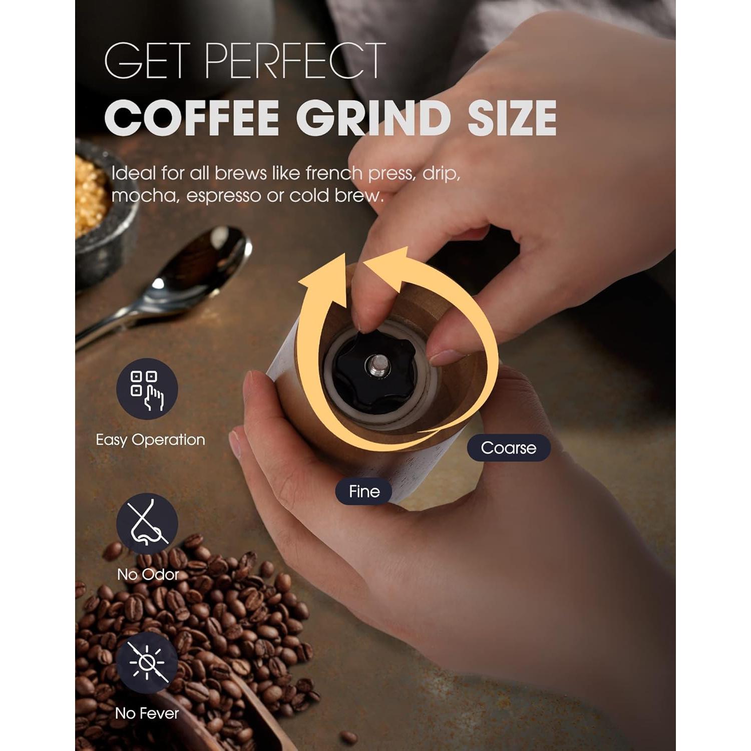 Molinillo de Café Manual POLIVIAR JX2022-CG10 Madera 0.69kg