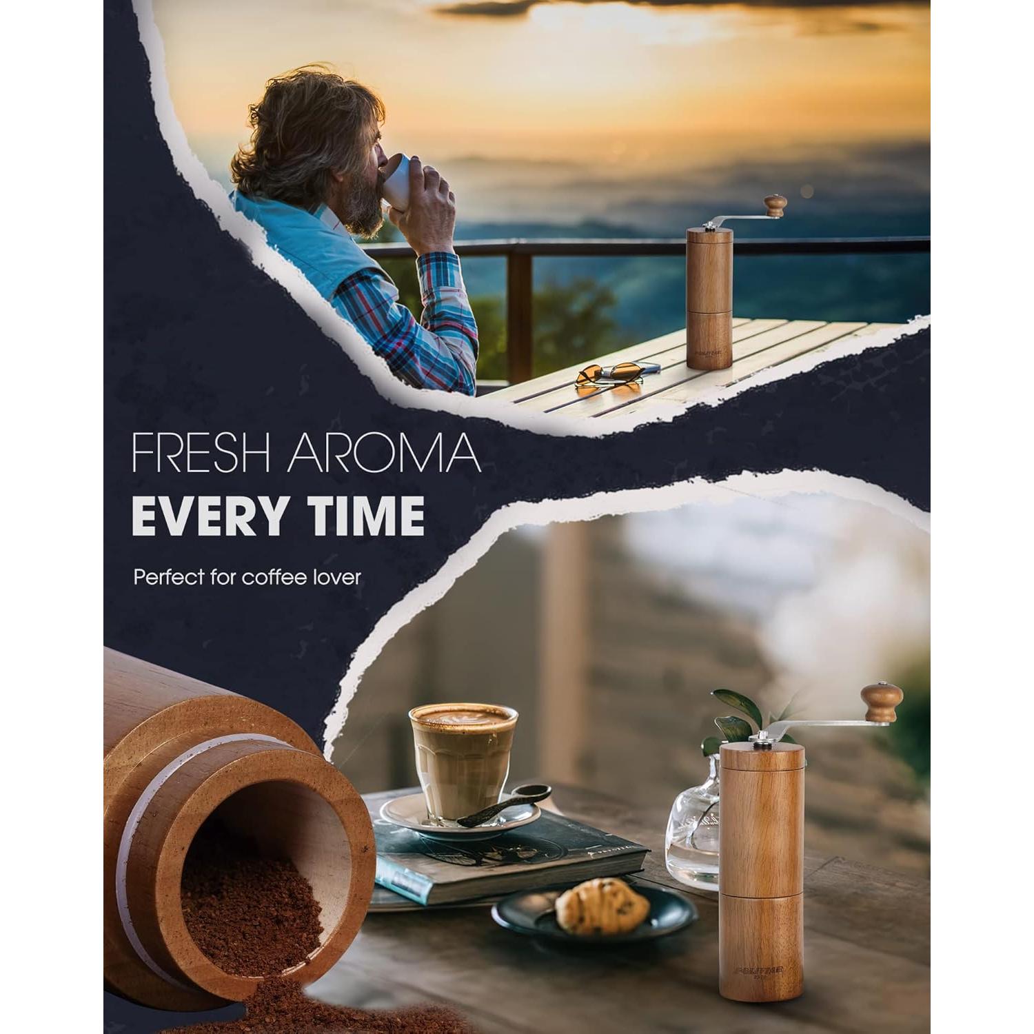 Molinillo de Café Manual POLIVIAR JX2022-CG10 Madera 0.69kg
