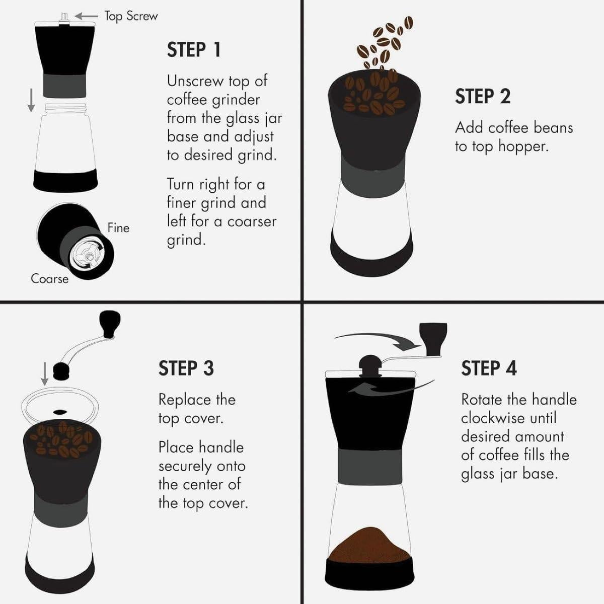 Molino de Café Manual Primula - Acero Inoxidable y Cerámica