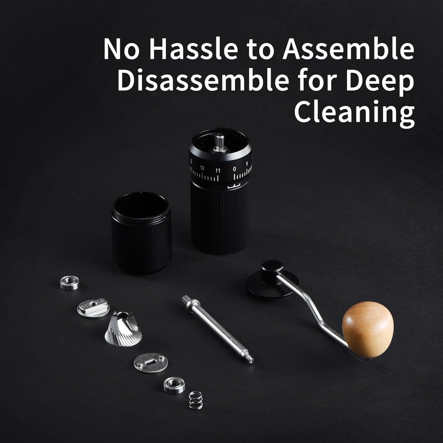 Molino de Café Manual Suvykep KA-1 Negro, 25g, Acero Inoxidable