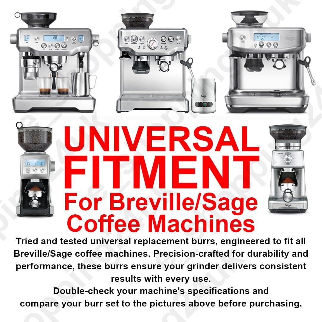 Muelas cónicas de acero inoxidable Sage/Breville Pre 1926 PDC