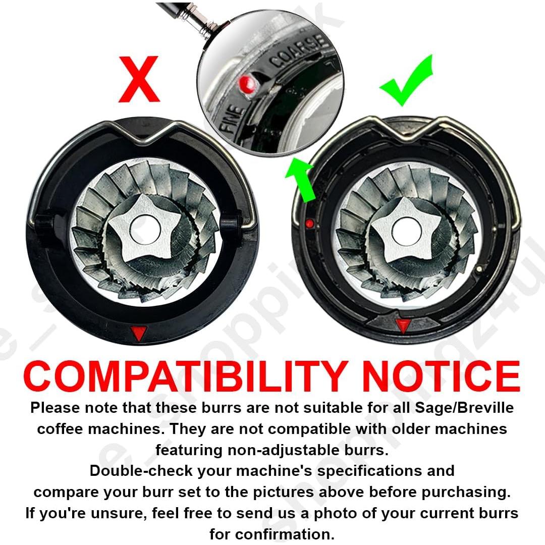 Muelas cónicas de acero inoxidable Sage/Breville Pre 1926 PDC