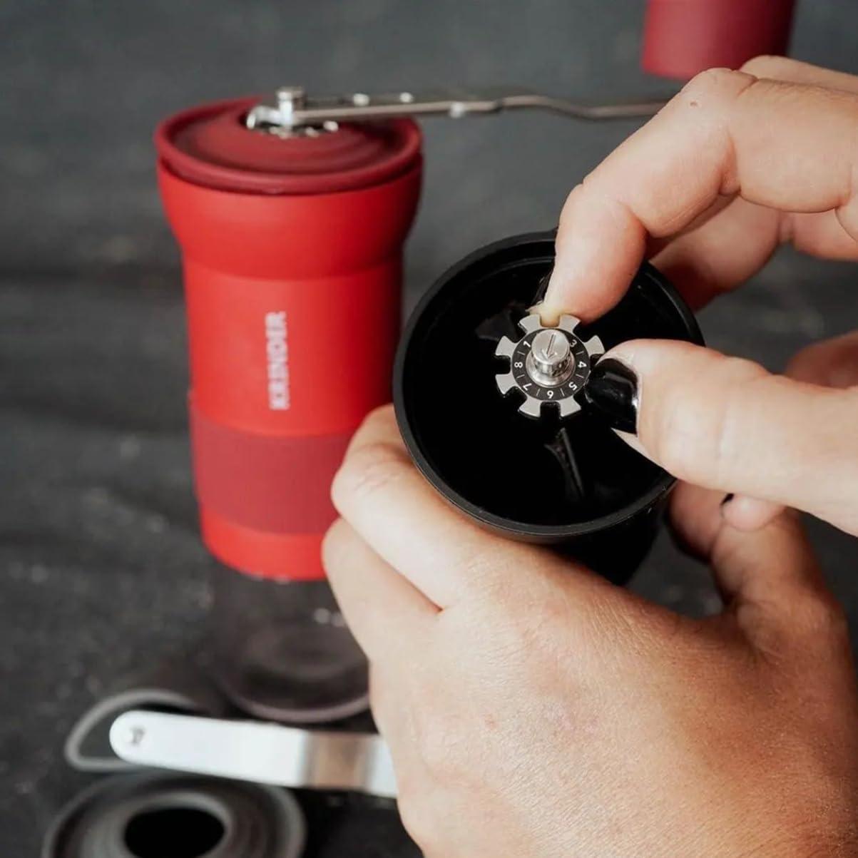 Cafflano Krinder Negro - Molinillo de Café Manual Portátil 295g