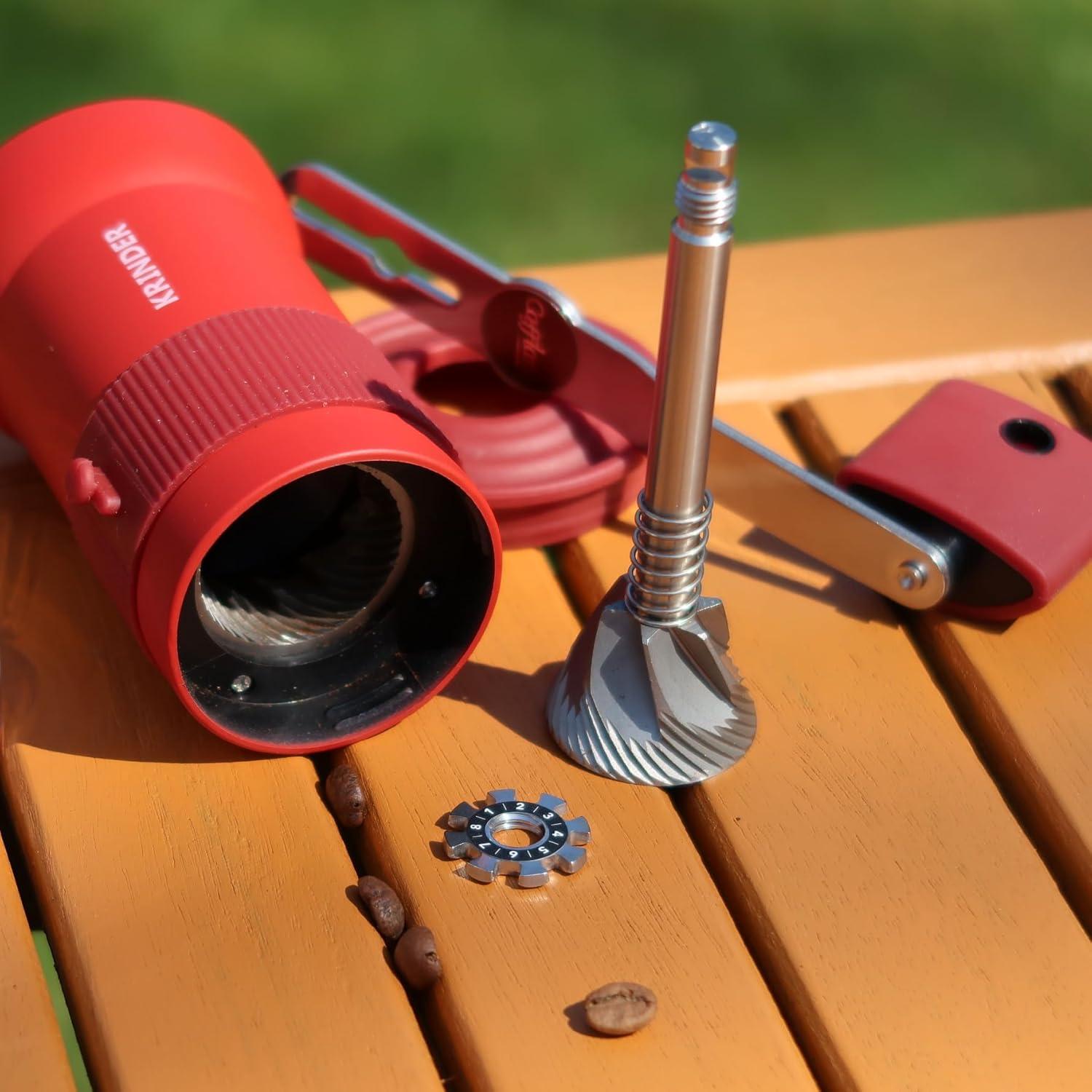 Cafflano Krinder Negro - Molinillo de Café Manual Portátil 295g