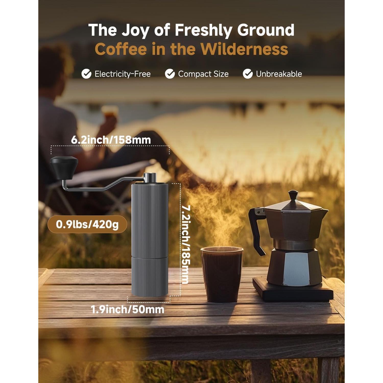 Molino de Café Manual Diceaynico GK134 - Acero Inoxidable 420