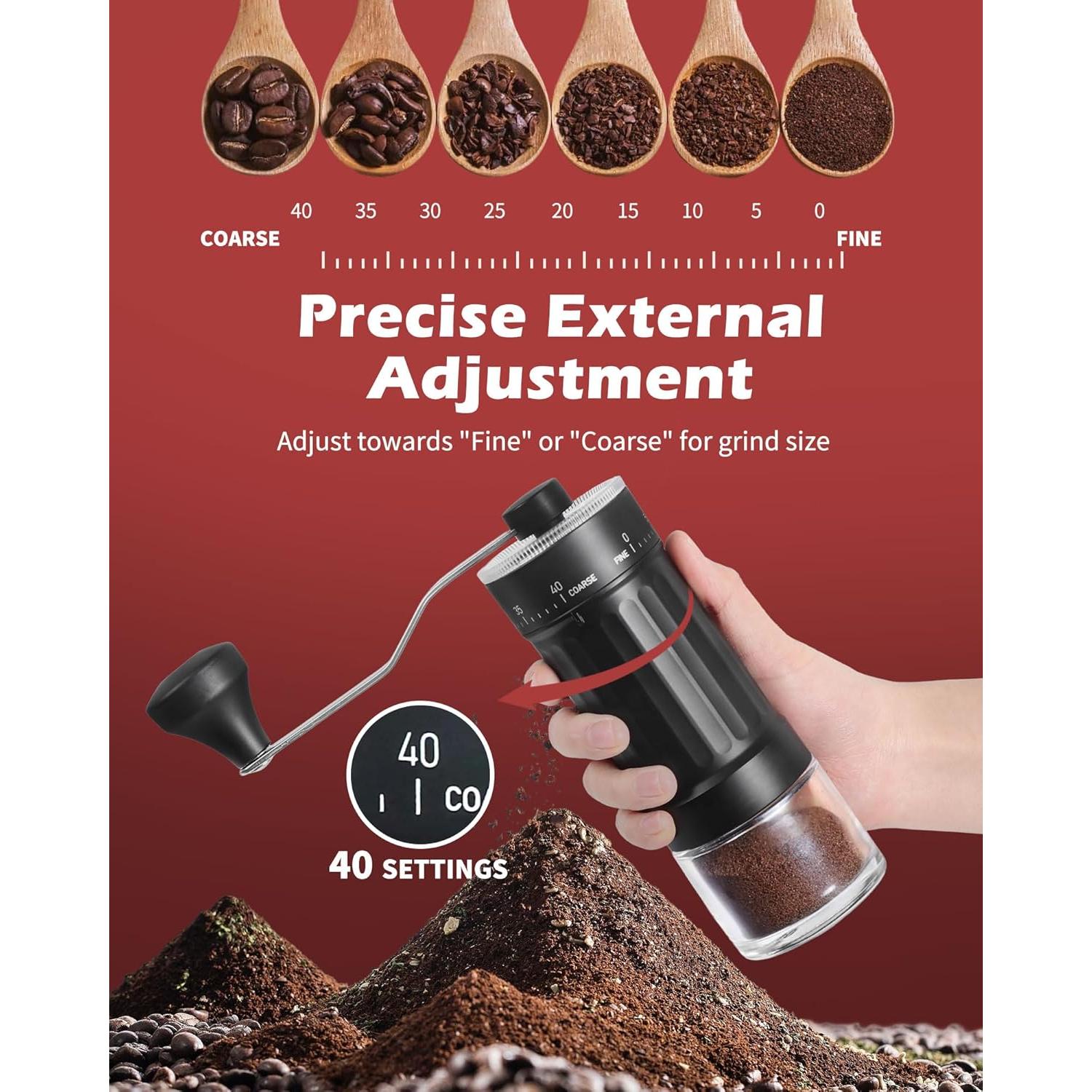 Molino de Café Manual GCCTXC con Muela de Cerámica 380g