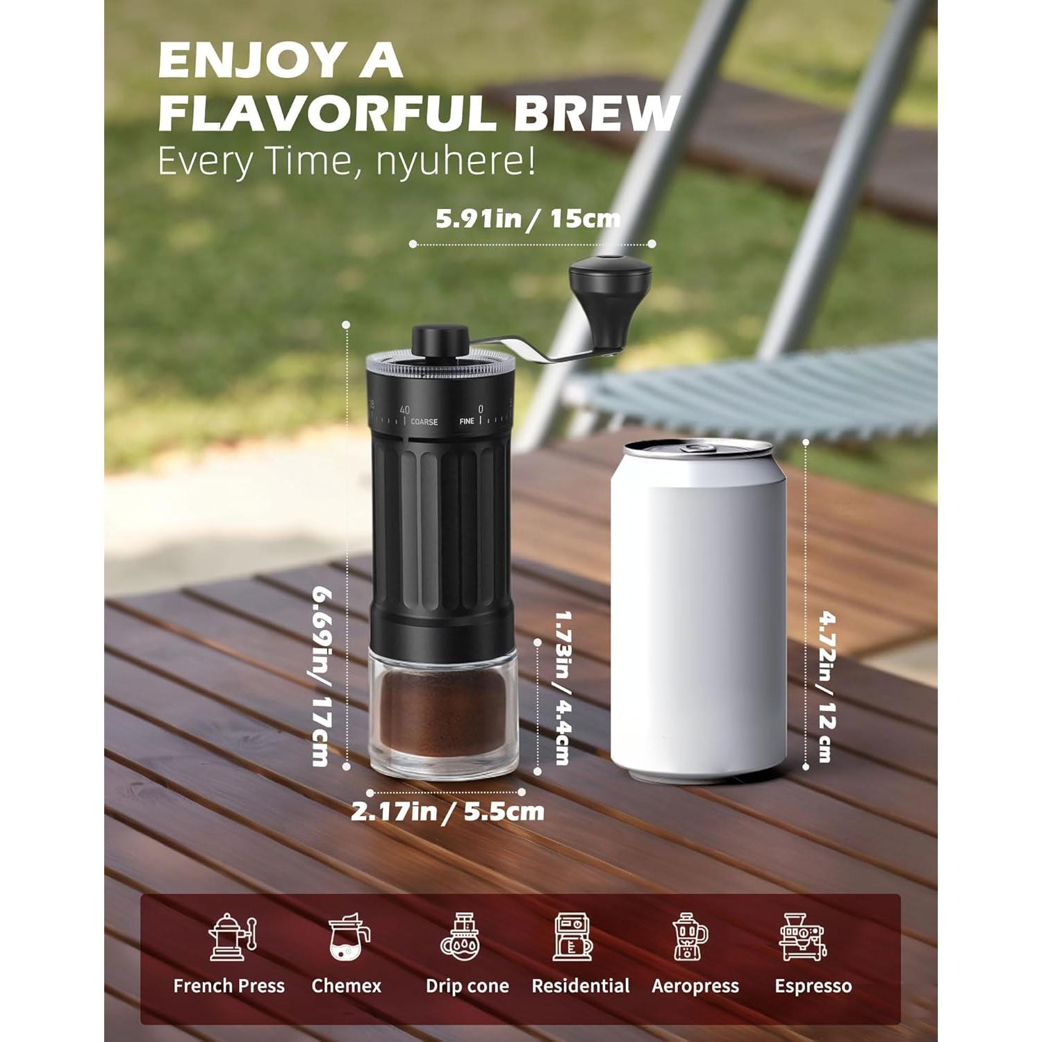 Molino de Café Manual GCCTXC con Muela de Cerámica 380g