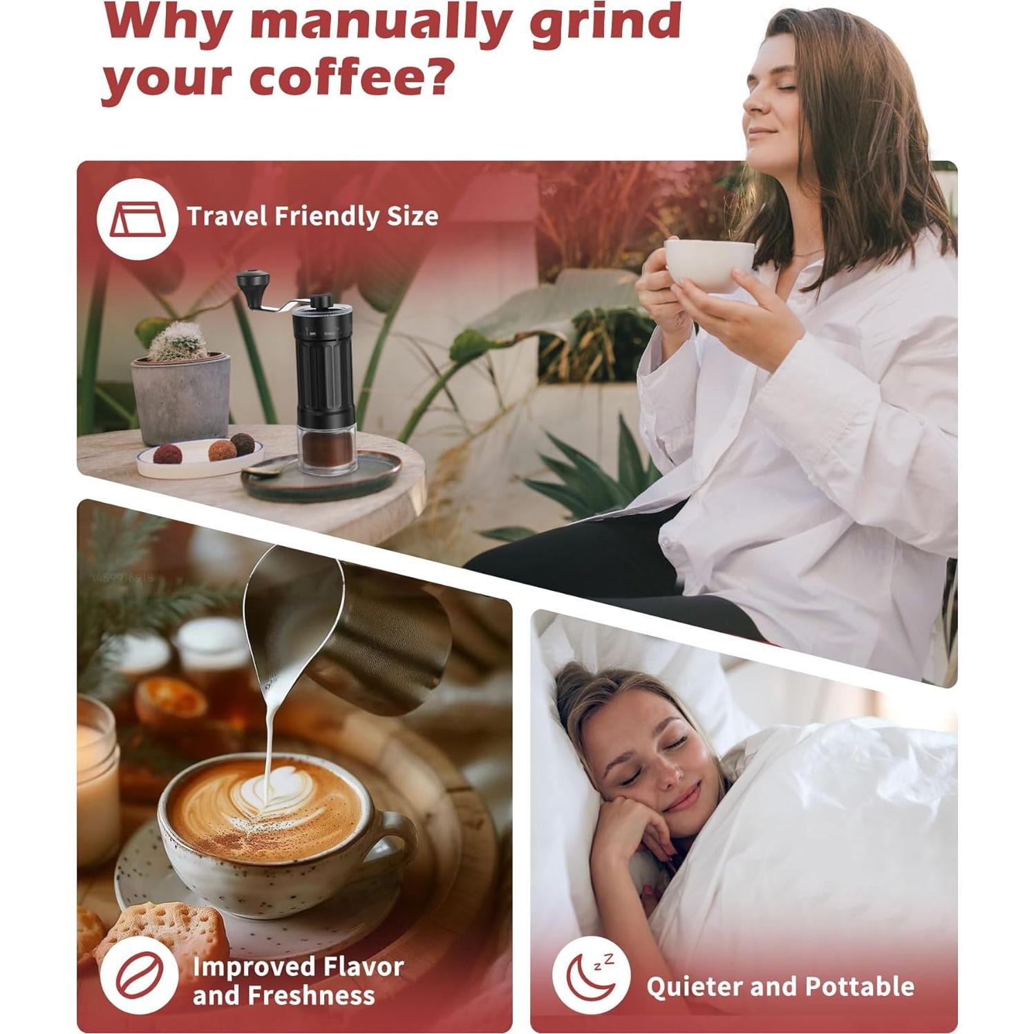 Molino de Café Manual GCCTXC con Muela de Cerámica 380g