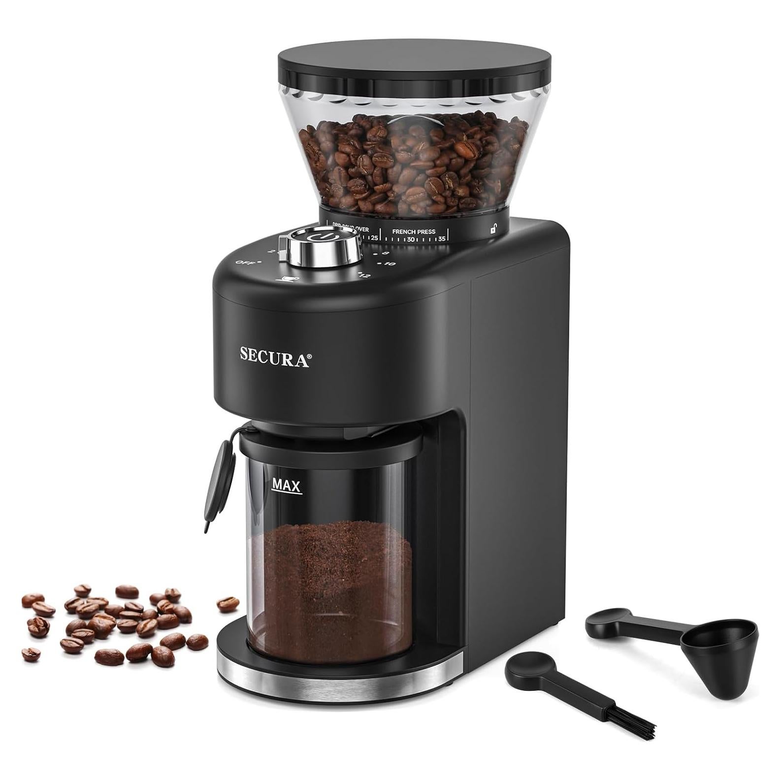 Molino de Café Secura CG9702-UL Acero Inoxidable 35 Niveles