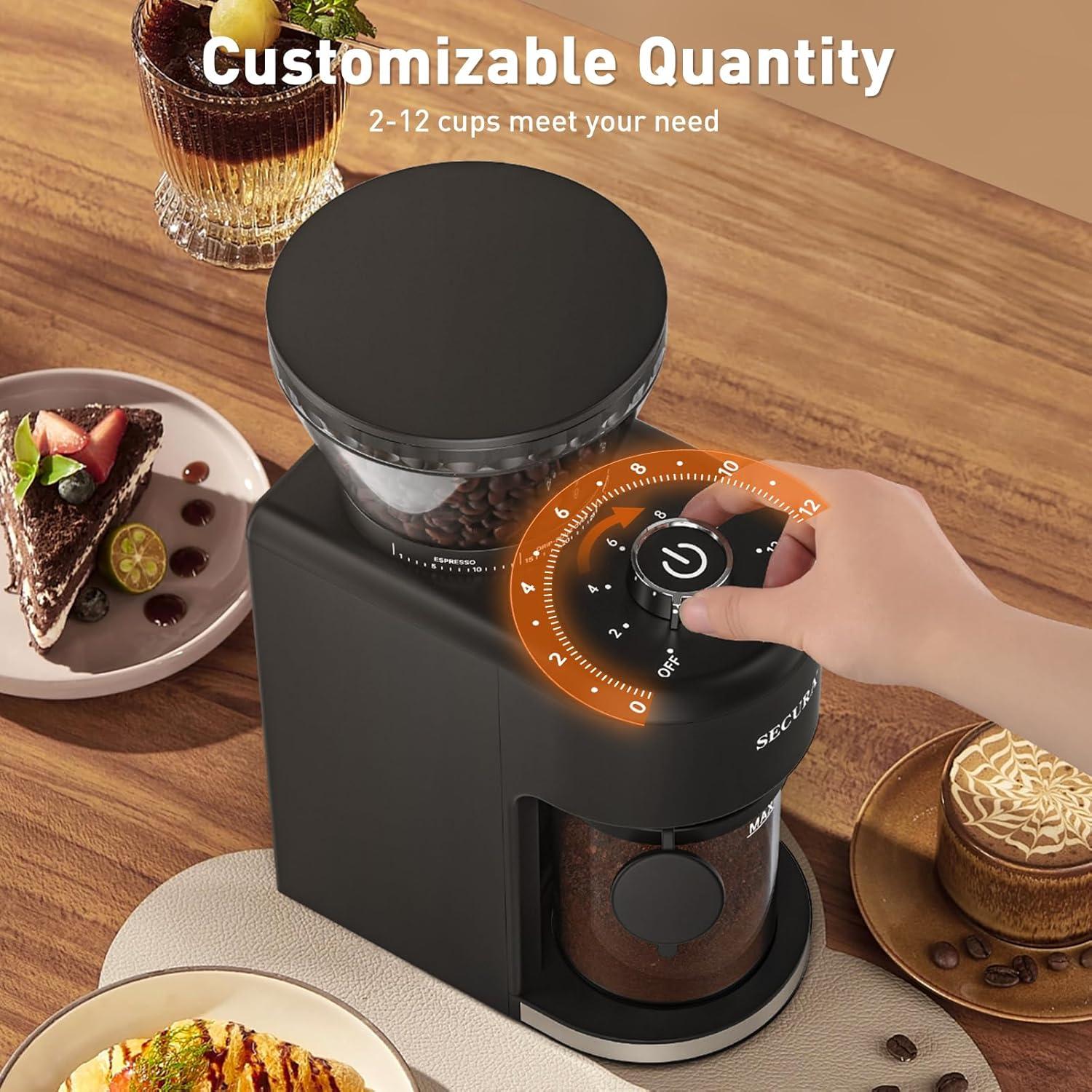 Molino de Café Secura CG9702-UL Acero Inoxidable 35 Niveles