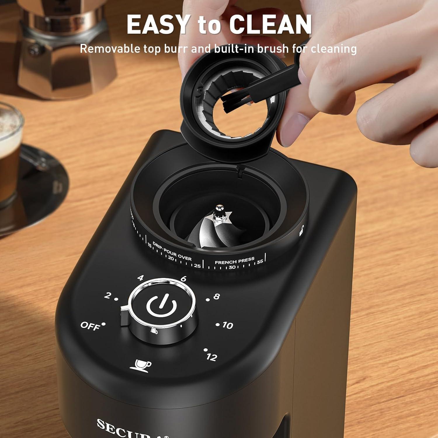 Molino de Café Secura CG9702-UL Acero Inoxidable 35 Niveles