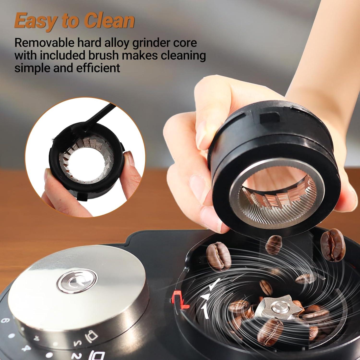 Molino de café eléctrico Vaolvpant 25 configuraciones 250g