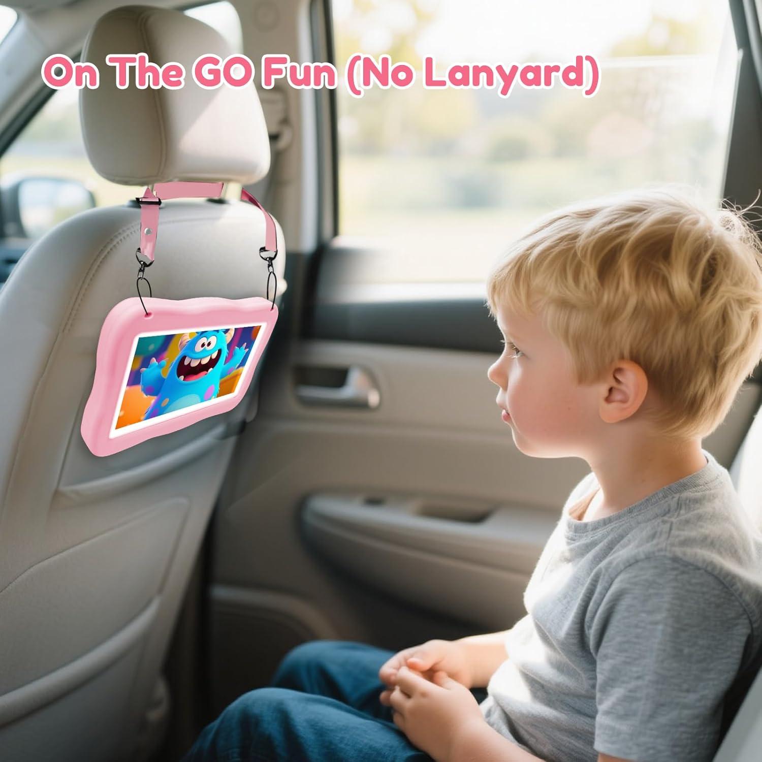 Tableta Educativa para Niños TOPELOTEK 7" Rosa con Funda