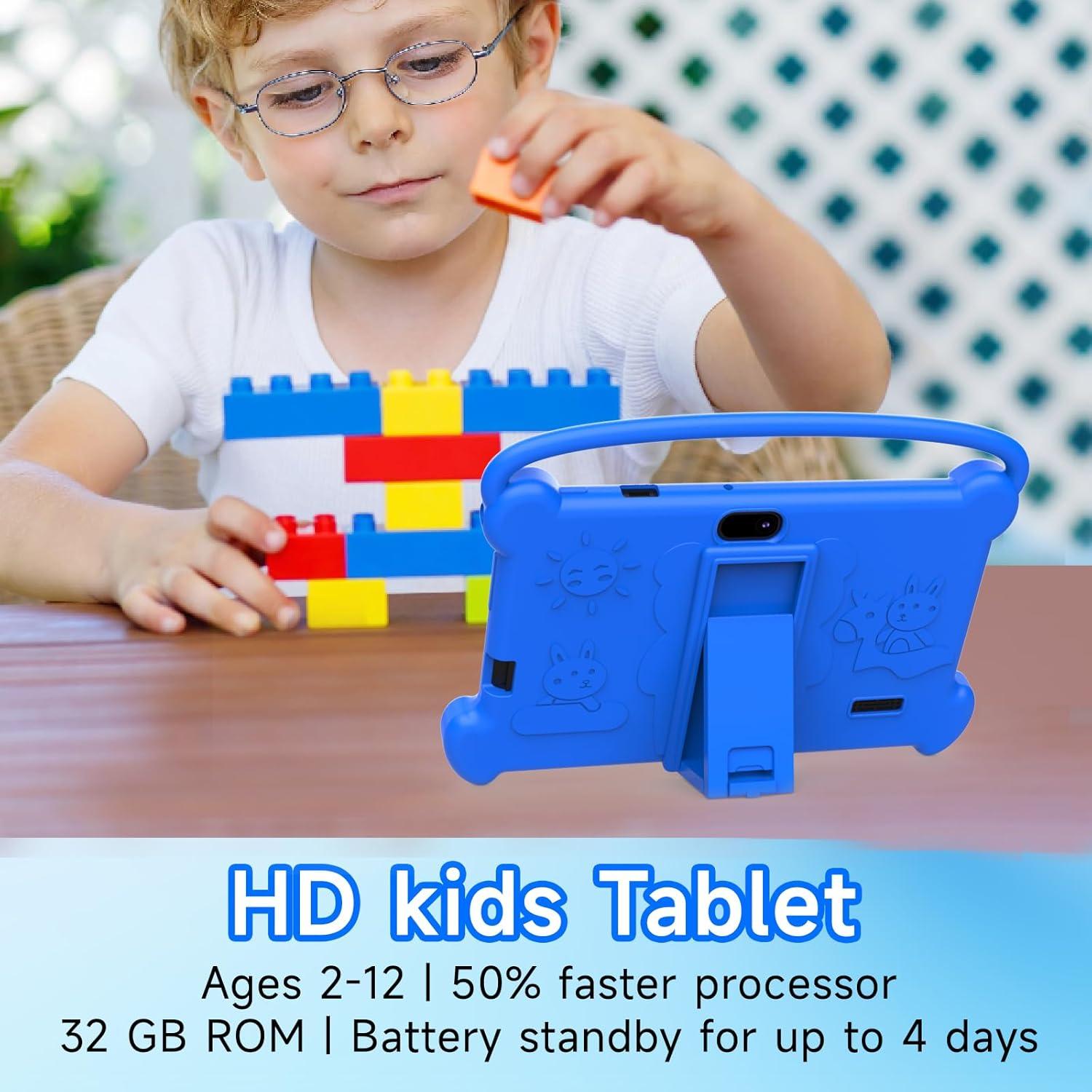 Tableta para Niños ICONLINK 7" 32GB Android con Funda Azul