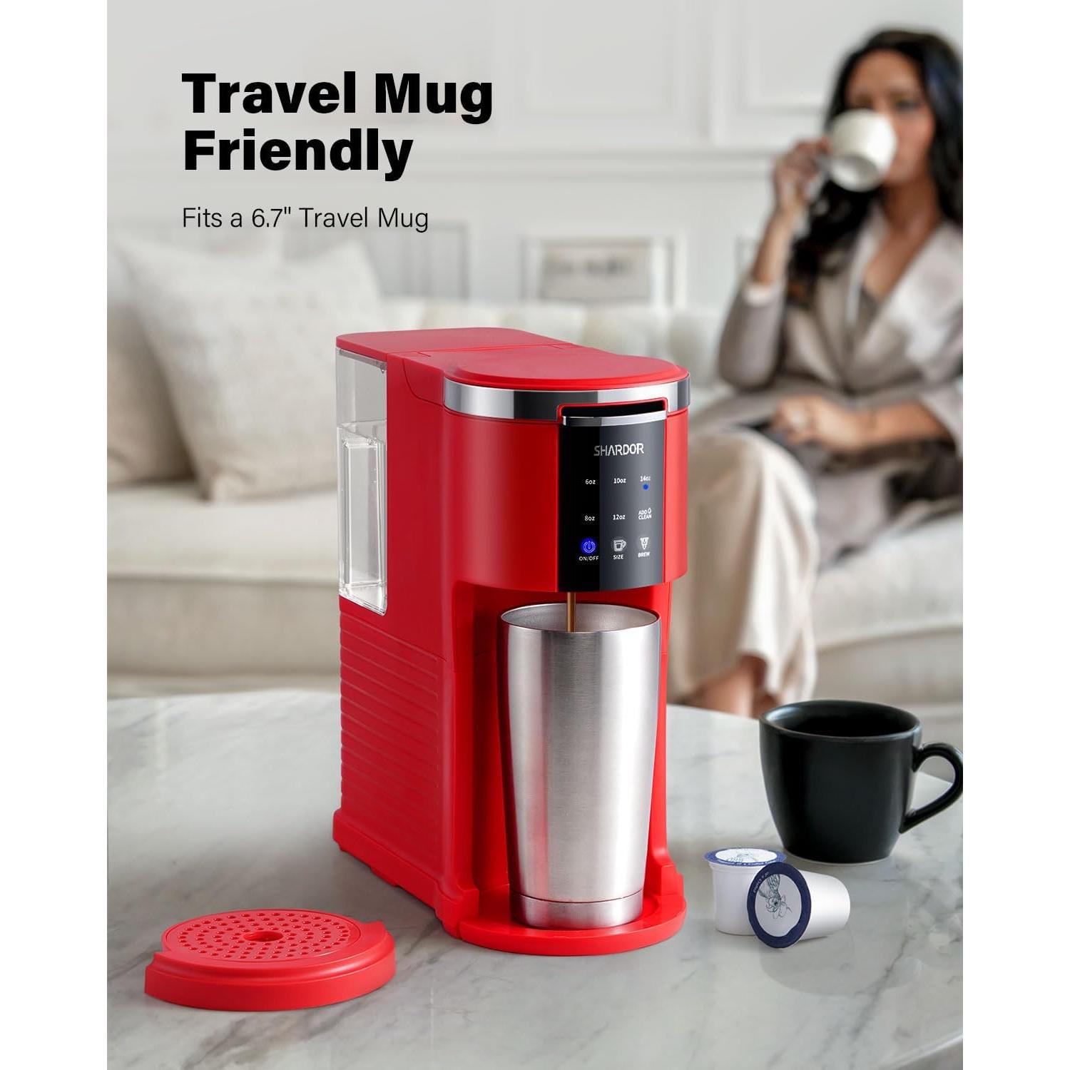 Cafetera 3 en 1 SHARDOR UL-CM9429D, 6-14 oz, Roja