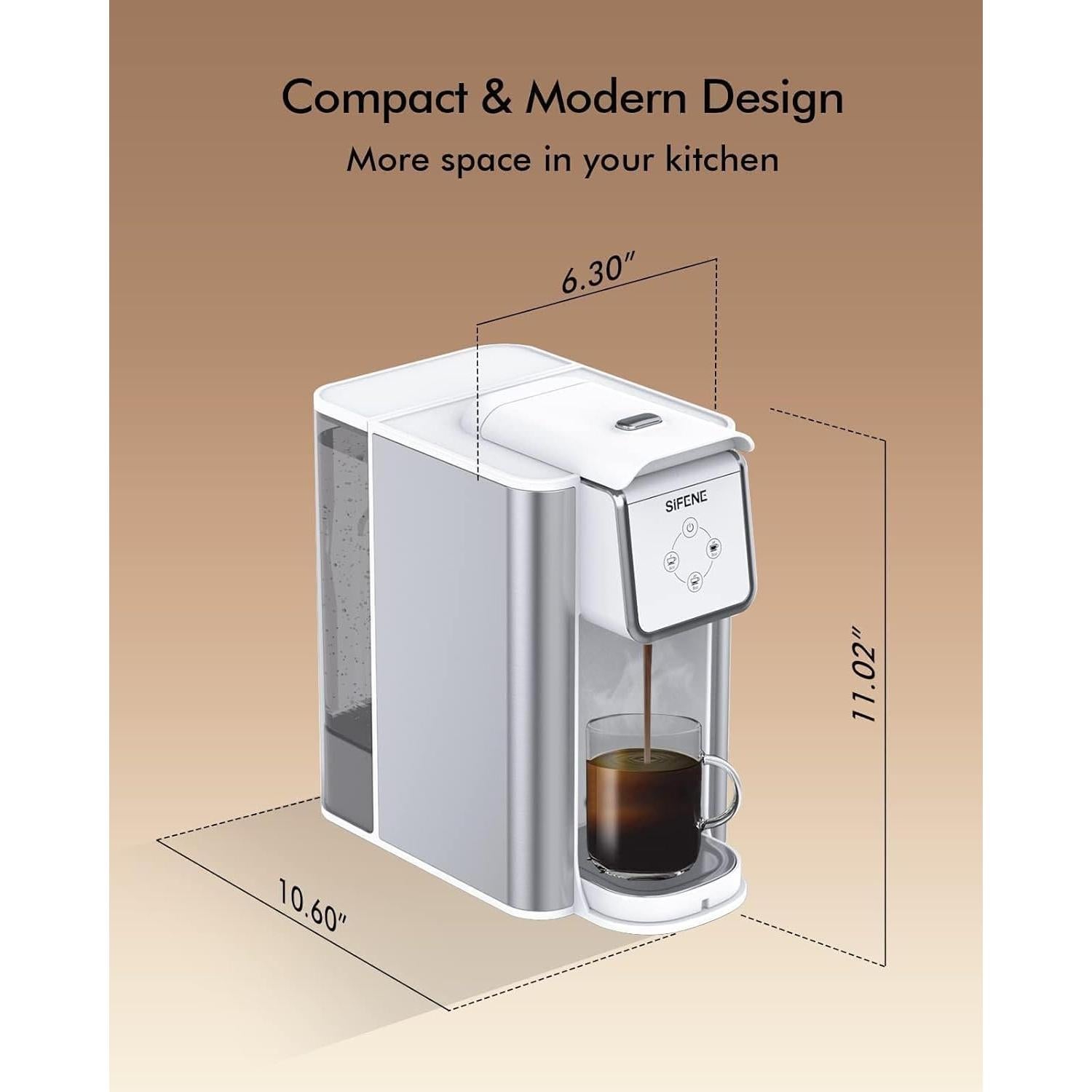 Cafetera 3 en 1 SIFENE KC101 - Café, Té y K-Pod, Blanca