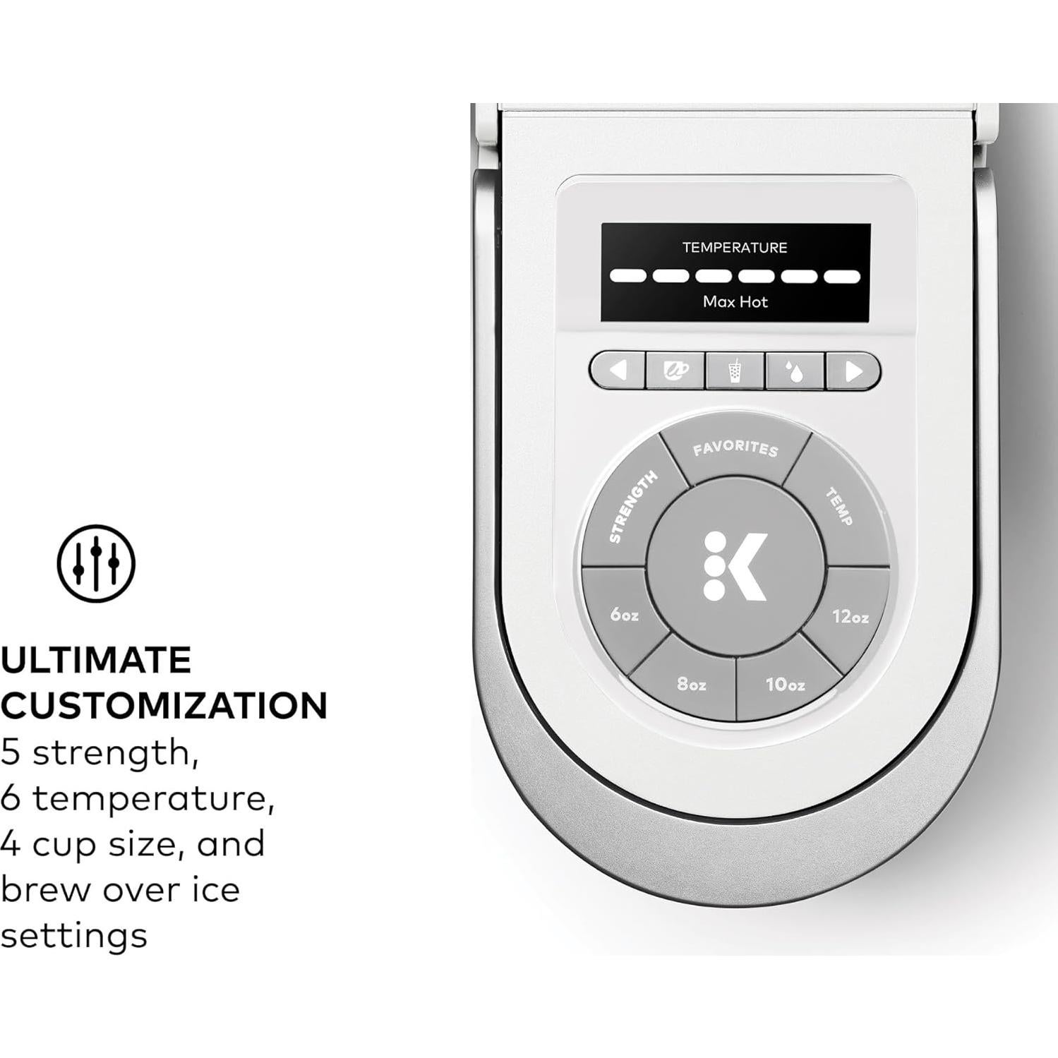 Cafetera Keurig K-Supreme SMART 1 Taza WiFi 1.95L Blanca