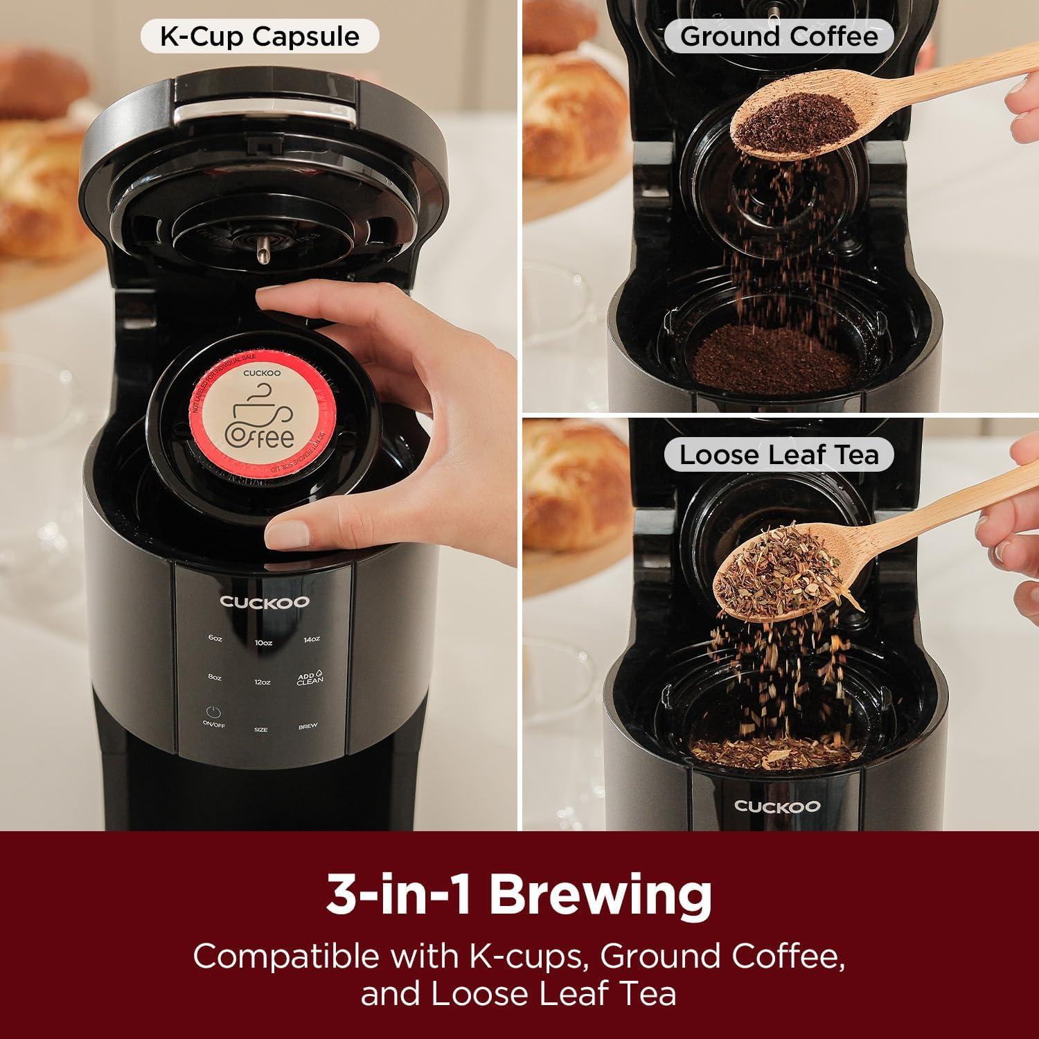 Cafetera CUCKOO K-Cup 3 en 1 con Auto-Limpieza 2.26 kg