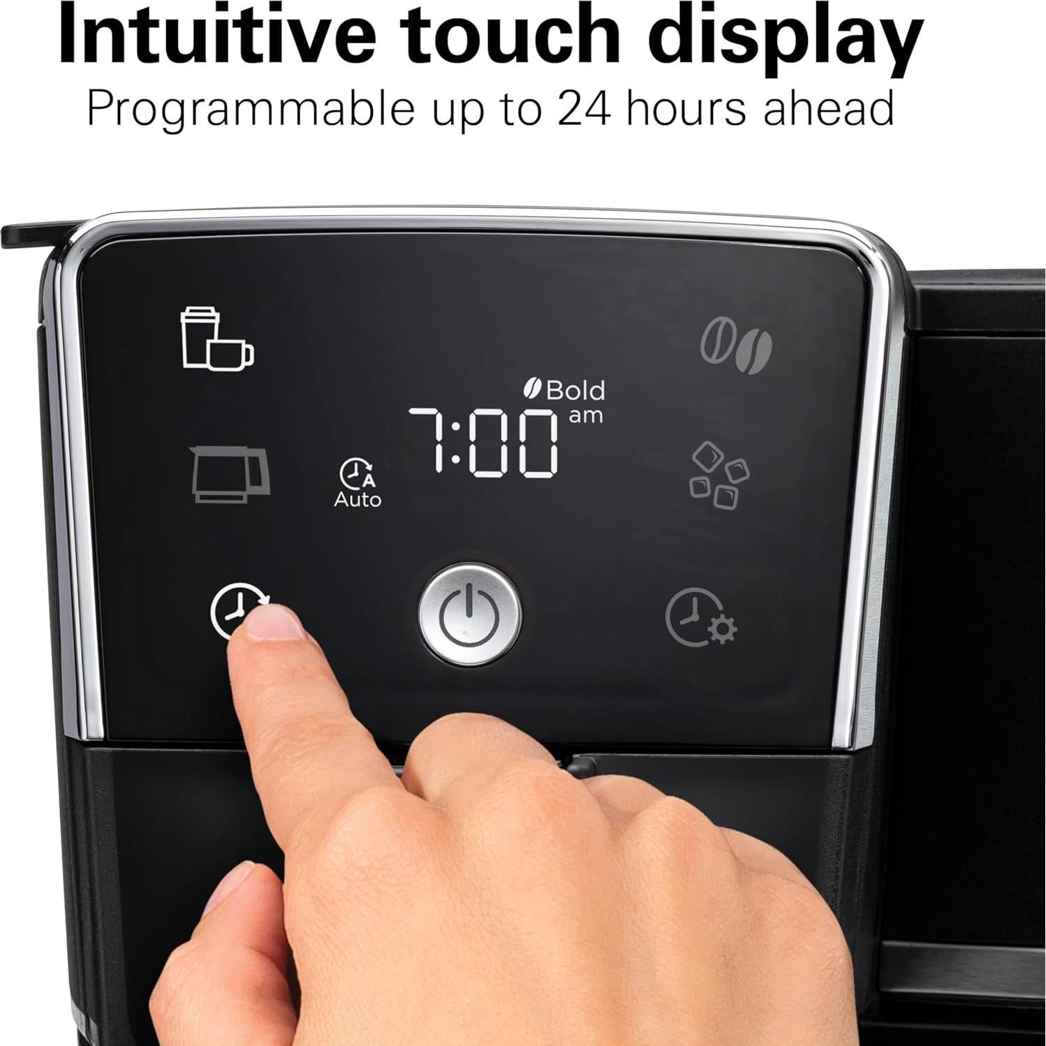 Cafetera Programable Hamilton Beach 2-Vías 12 Tazas Negra