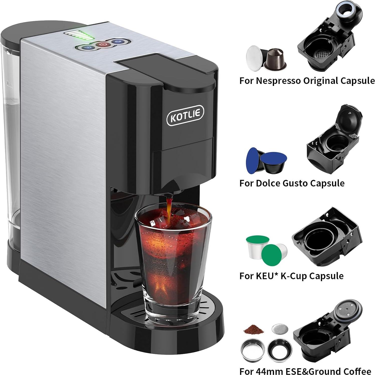 Cafetera KOTLIE AC-513HF 5en1 Espresso 19Bar Negro