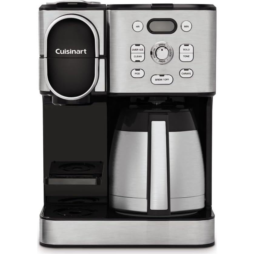 Cafetera Cuisinart 2 en 1 10 Tazas Térmica y Monodosis
