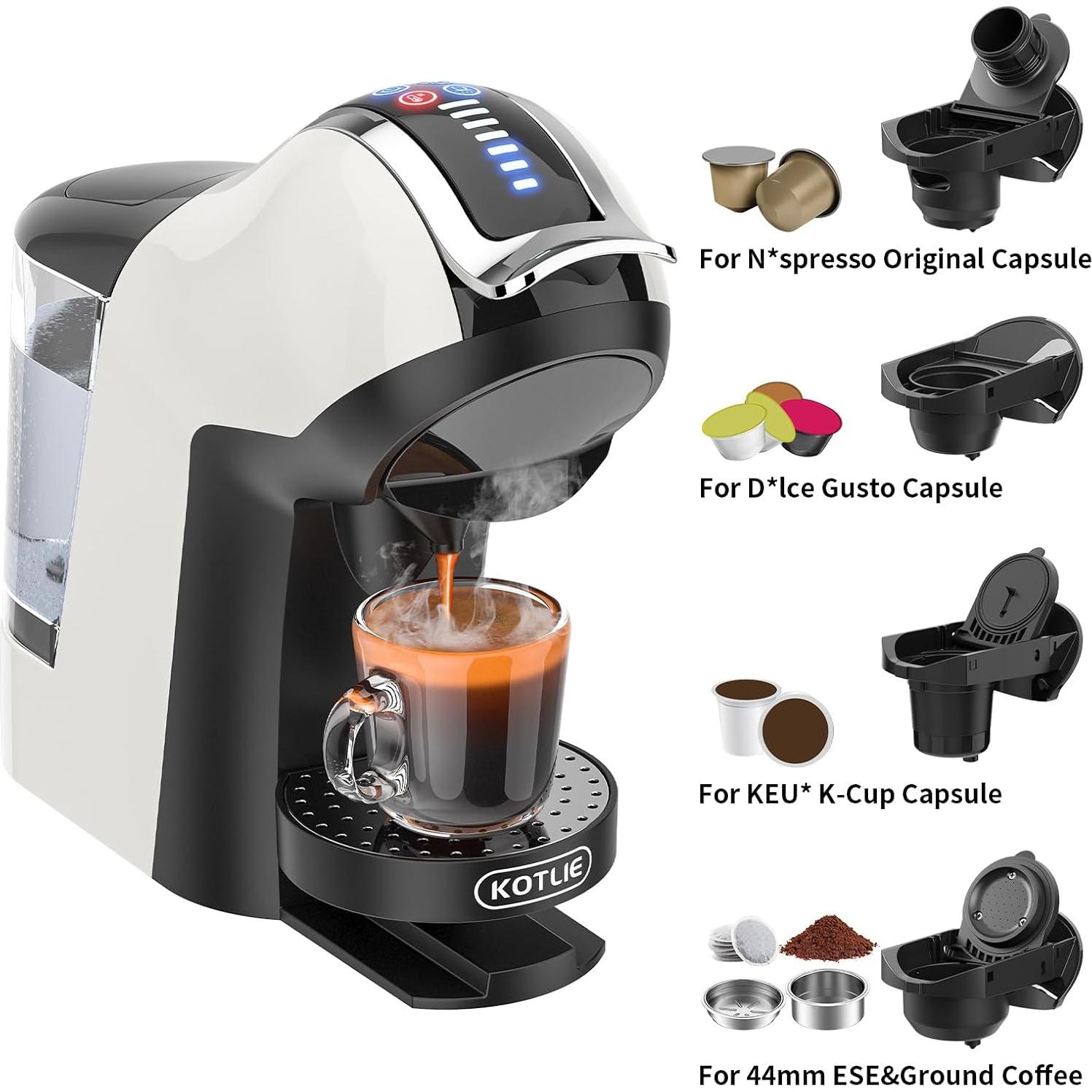 Cafetera KOTLIE EM-308A 5 en 1 Espresso 1L Compacta