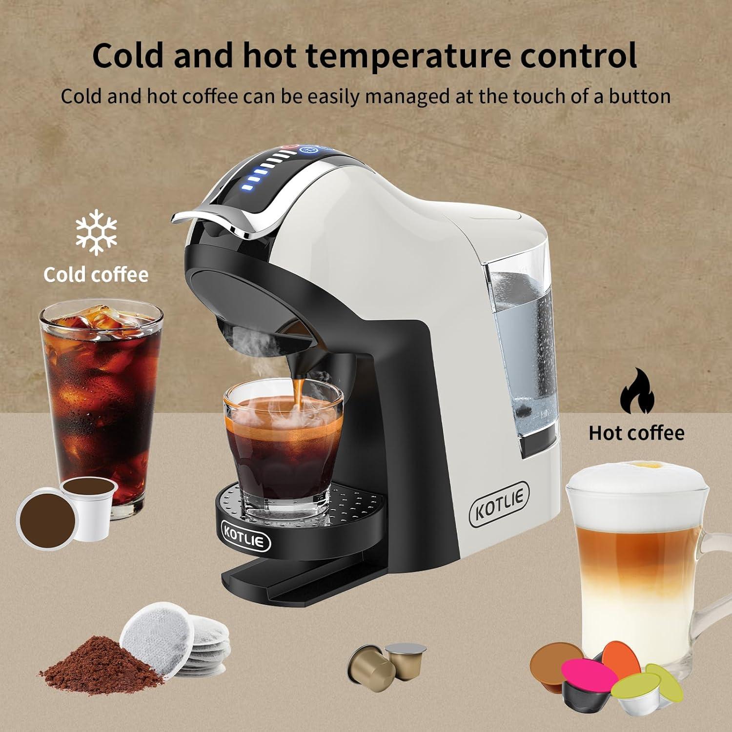 Cafetera KOTLIE EM-308A 5 en 1 Espresso 1L Compacta