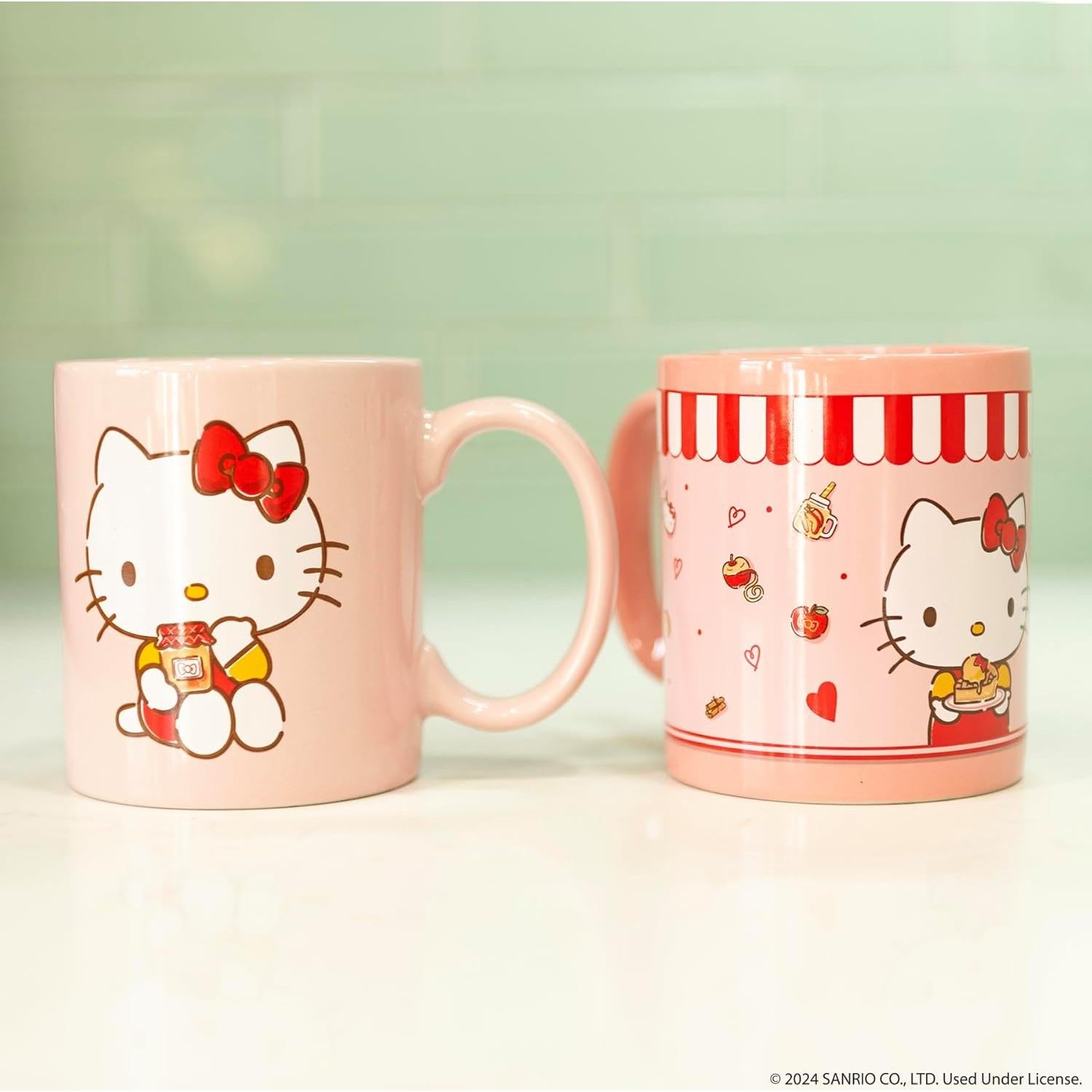 Cafetera de una taza Hello Kitty Uncanny Brands con 2 tazas