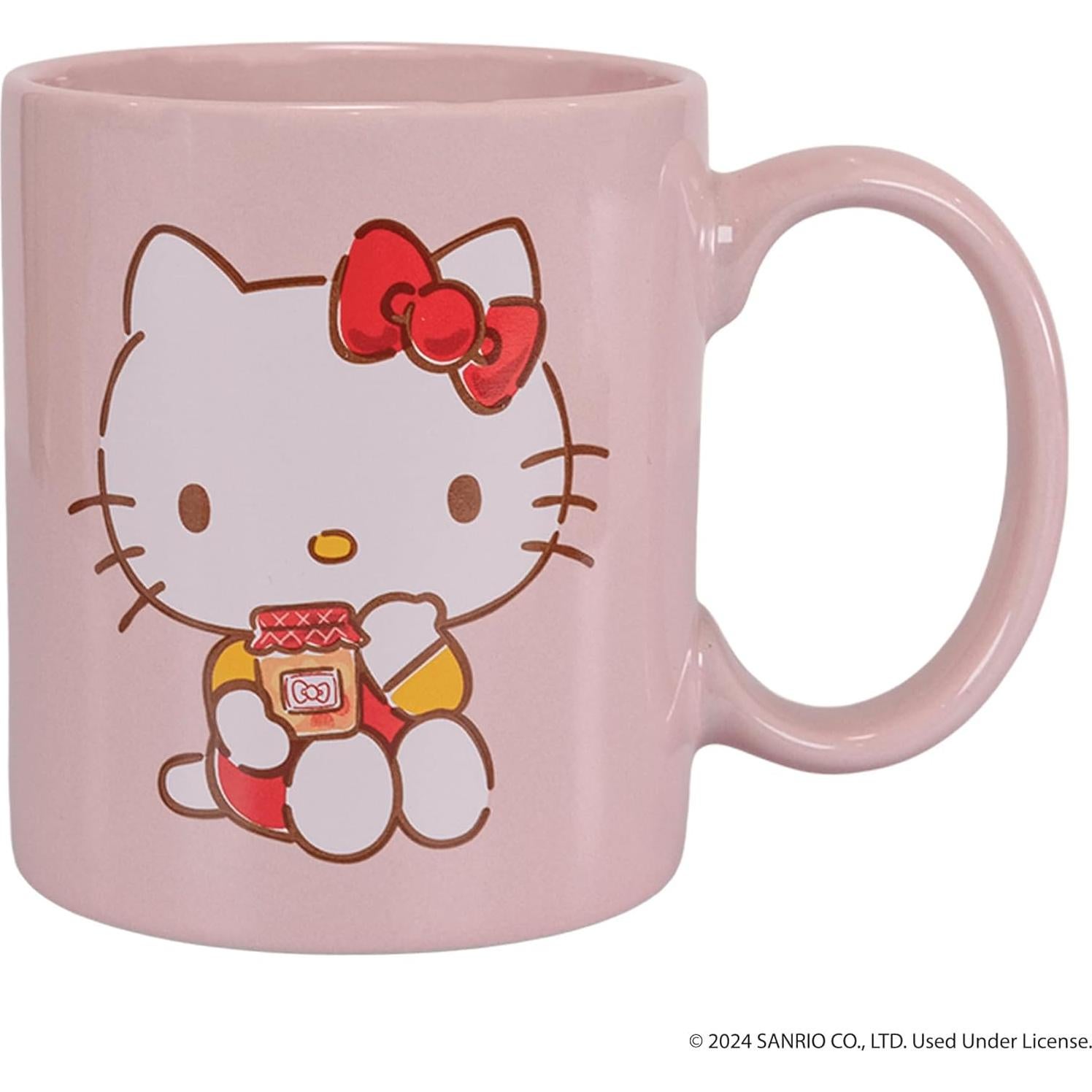 Cafetera de una taza Hello Kitty Uncanny Brands con 2 tazas