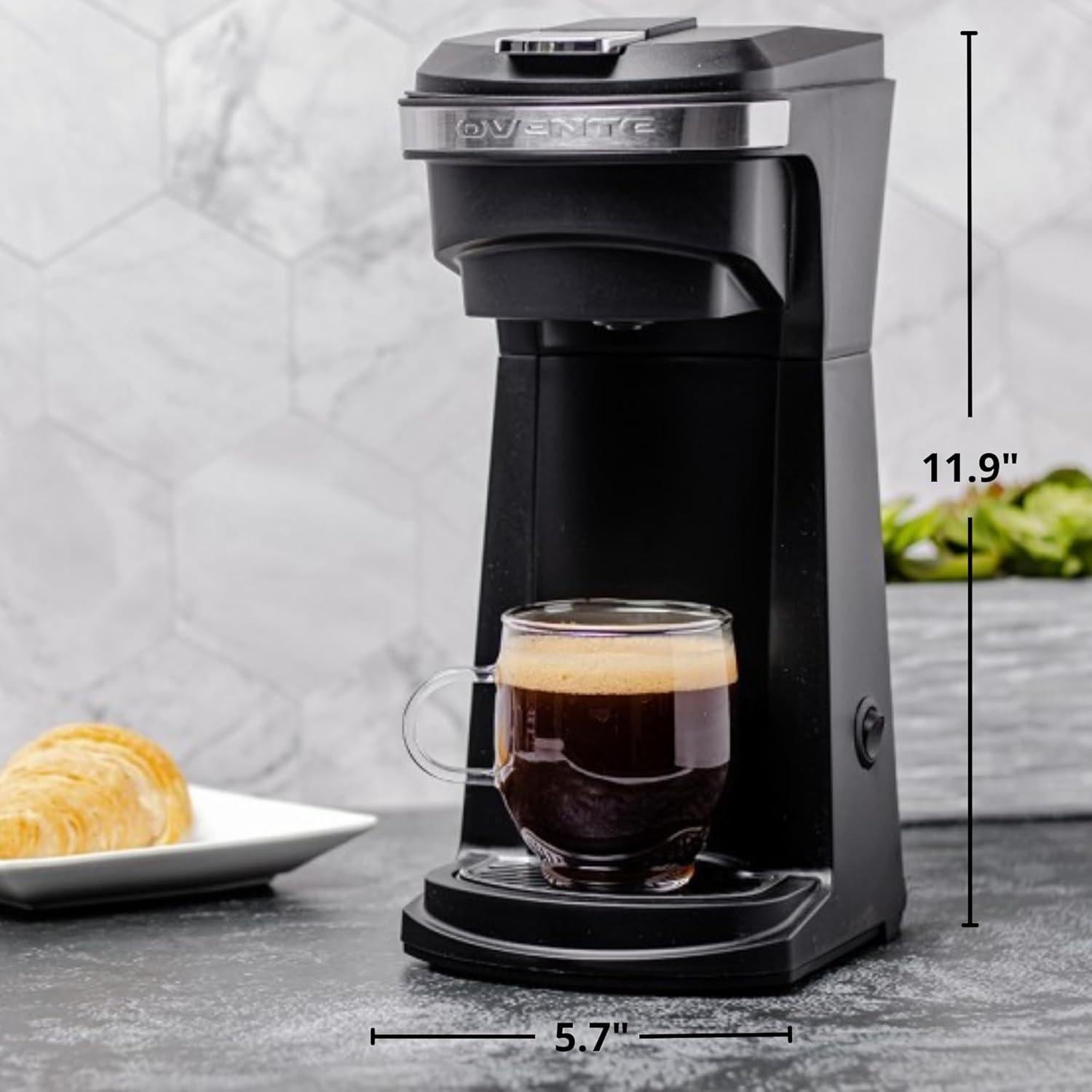 Cafetera OVENTE CMK42B 1 Taza 800W Compacta Negra
