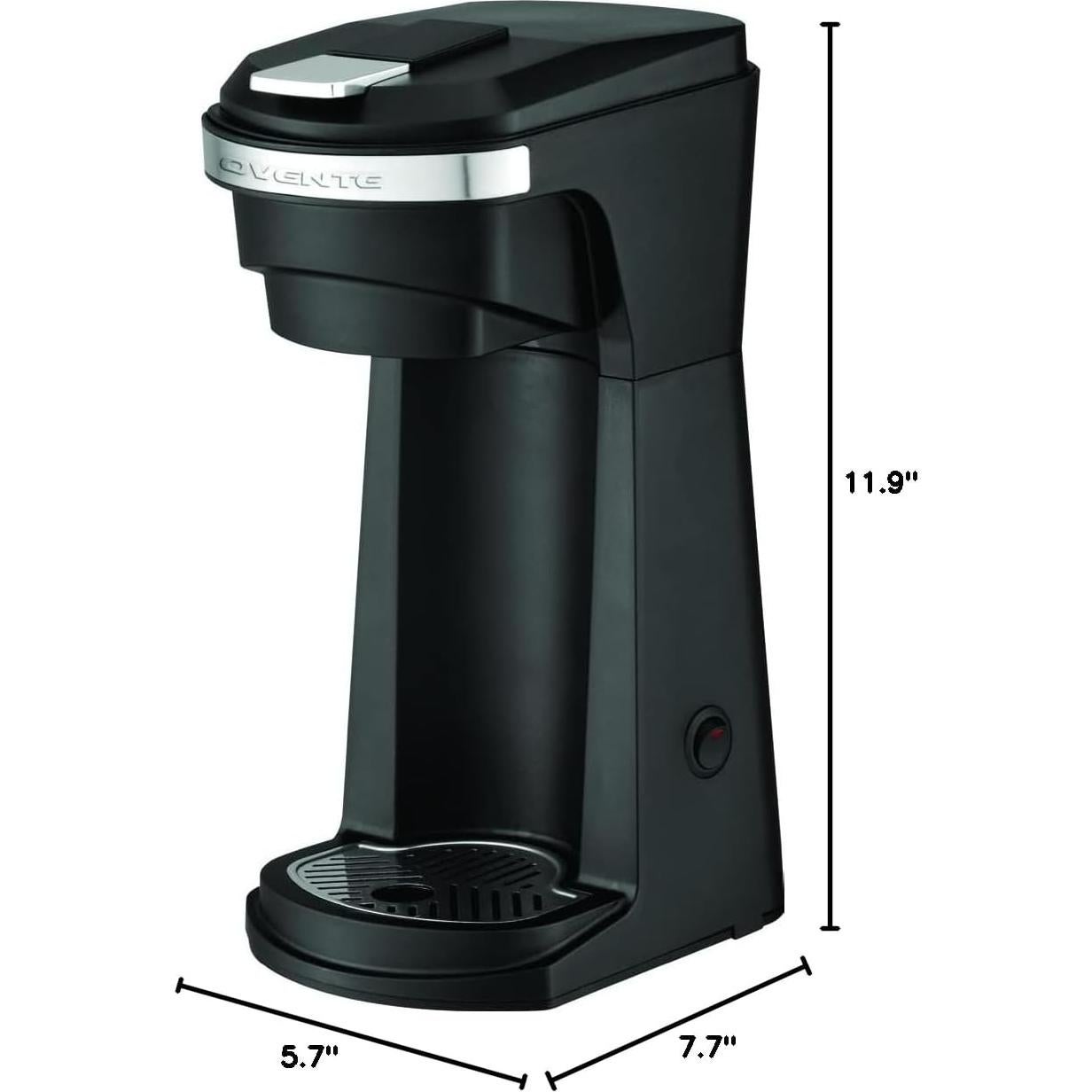 Cafetera OVENTE CMK42B 1 Taza 800W Compacta Negra