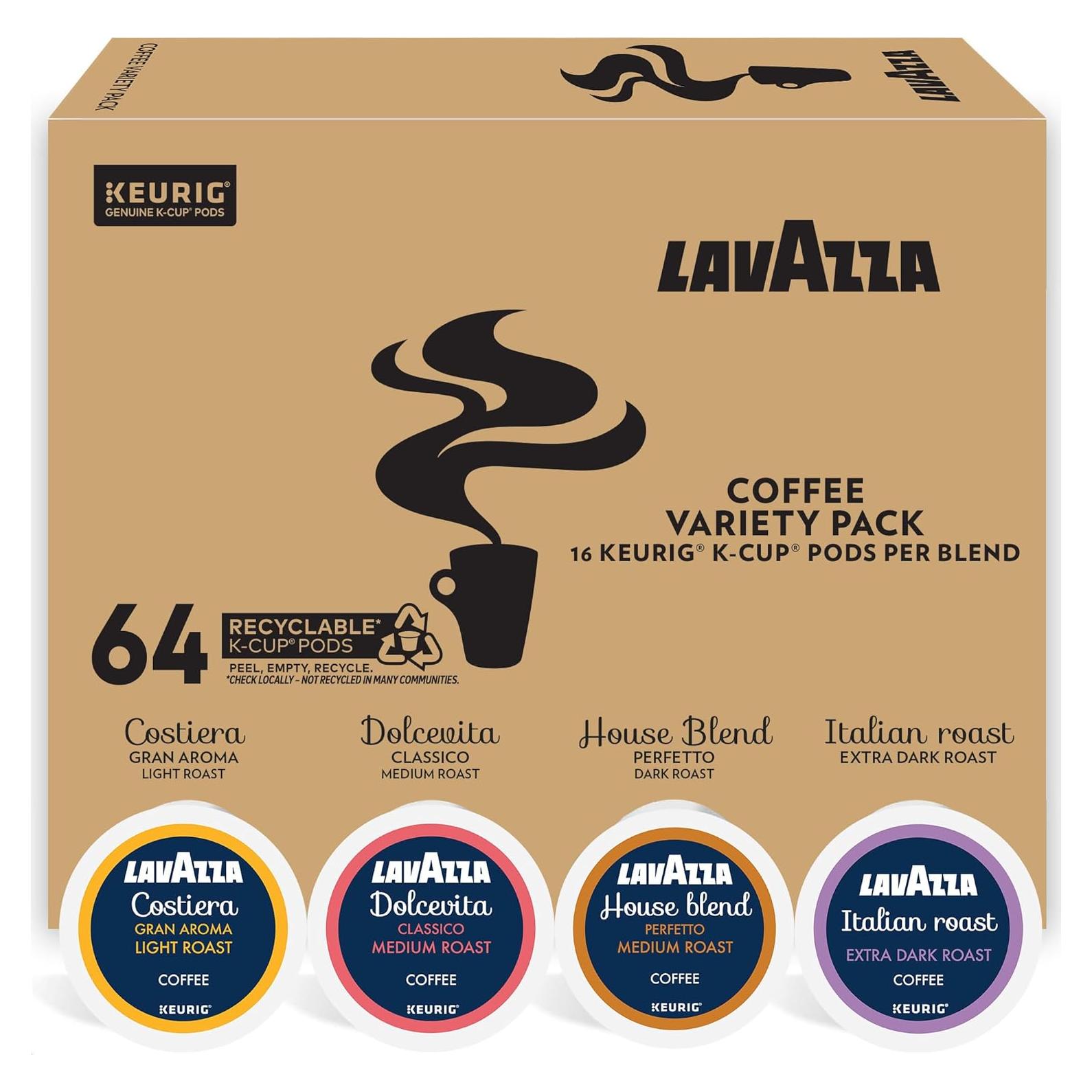 Cápsulas K-Cup Lavazza Variedad 64 Unidades para Keurig