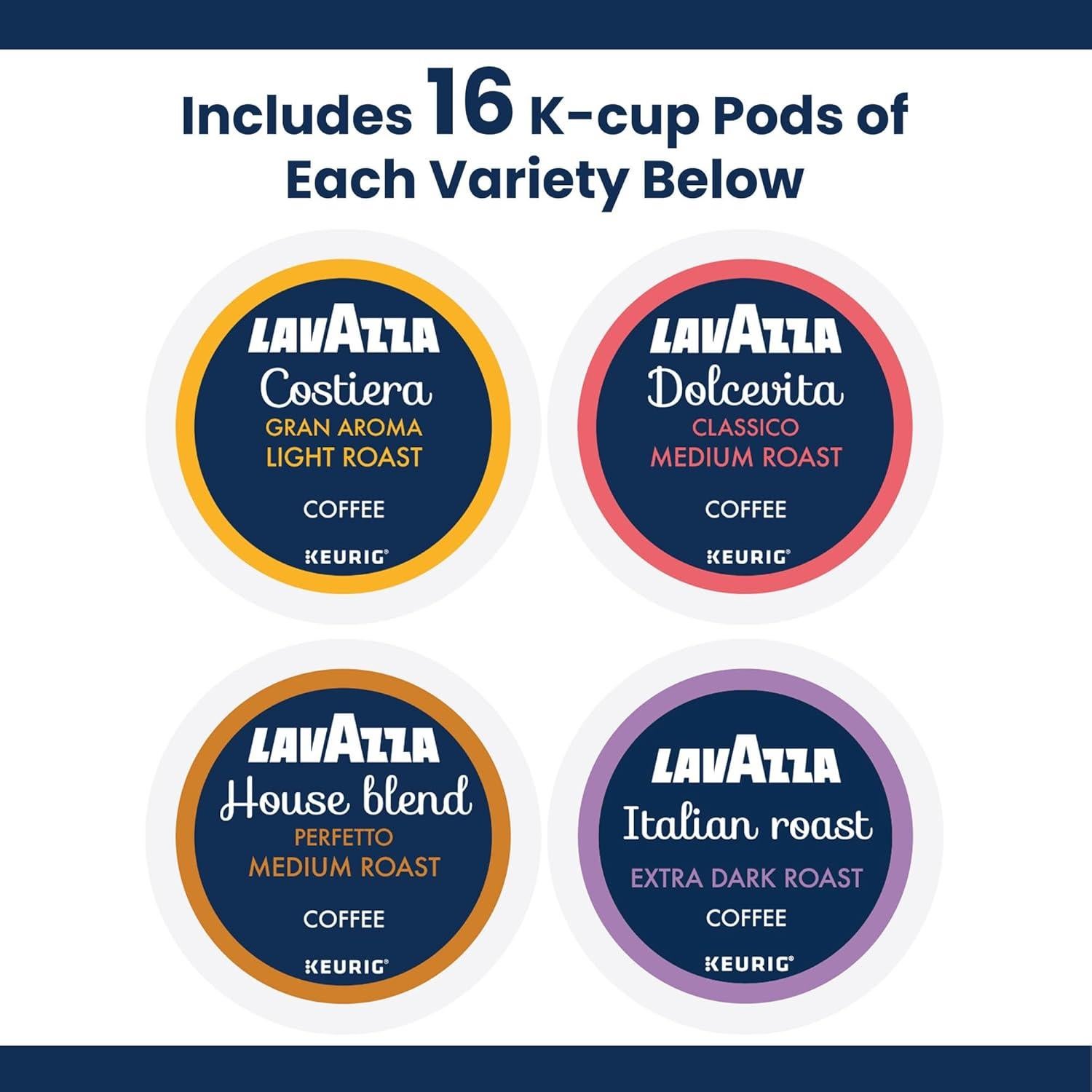 Cápsulas K-Cup Lavazza Variedad 64 Unidades para Keurig