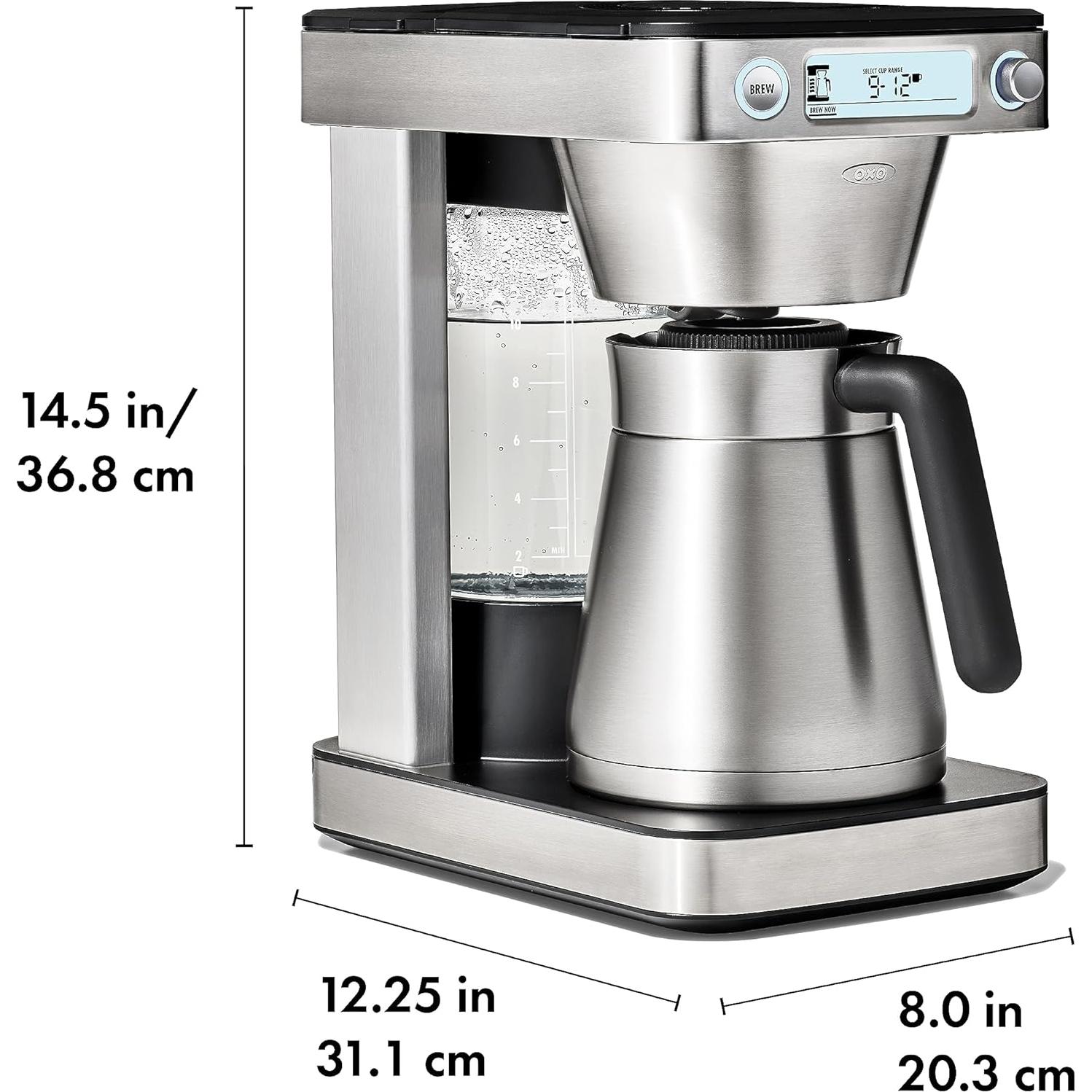 Cafetera de Goteo OXO Brew 12 Tazas Programable Plata