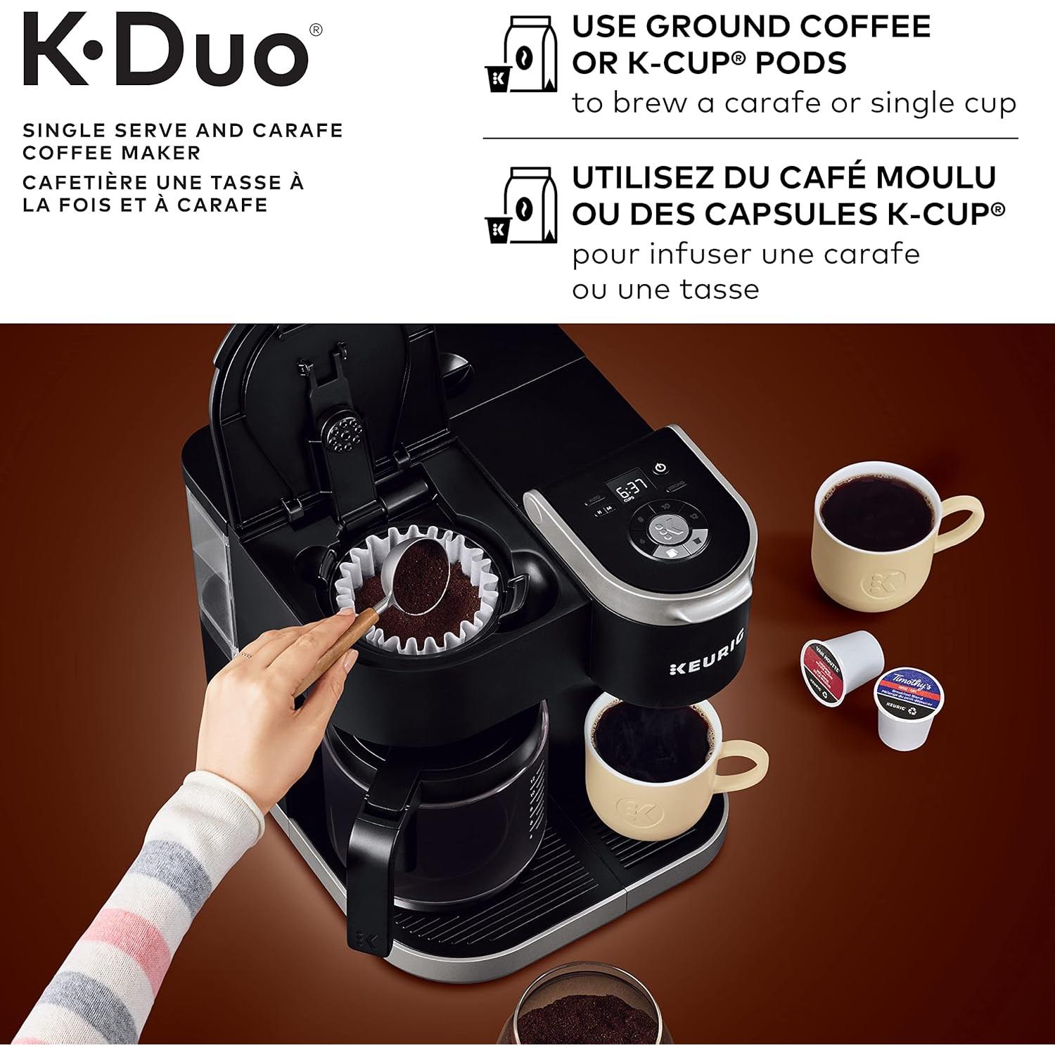 Cafetera de Goteo Keurig K-Duo 1 Taza y Jarra 12 Tazas