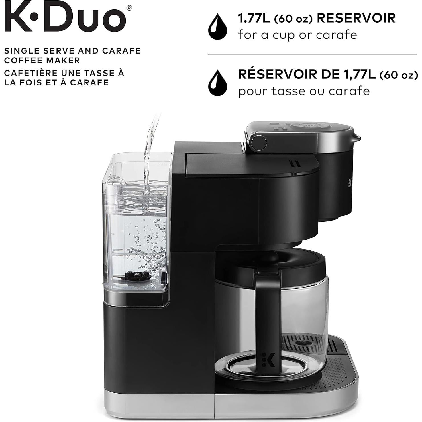 Cafetera de Goteo Keurig K-Duo 1 Taza y Jarra 12 Tazas
