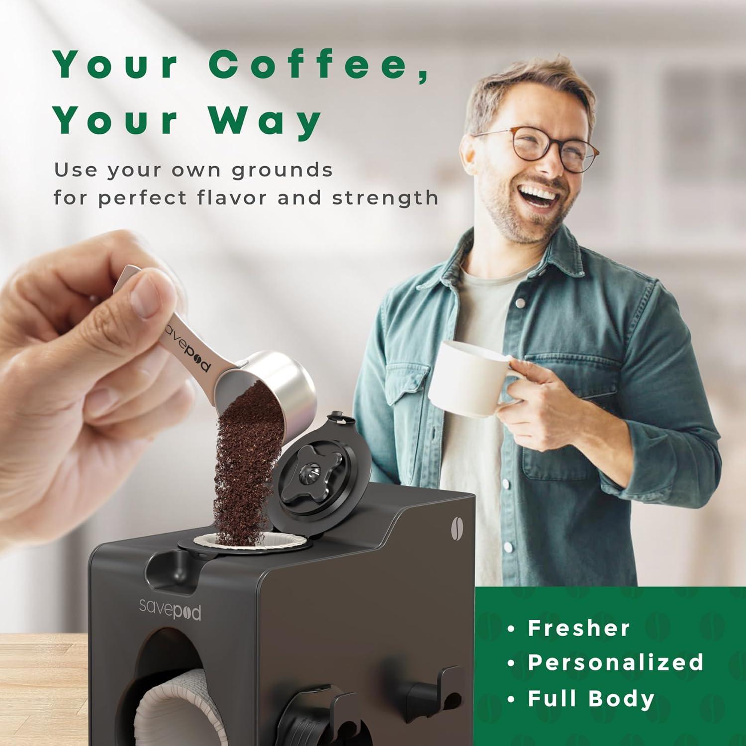 Cápsulas Reutilizables de Café SavePod para Keurig - Negro